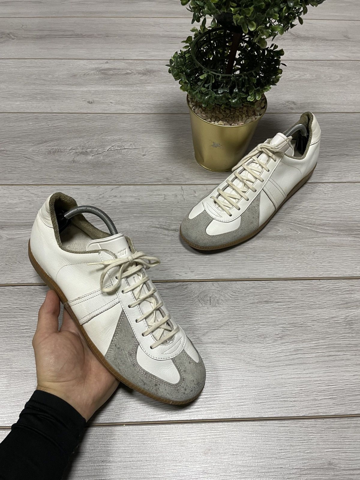 Vintage GAT Bw-sport 285 Margiela style vintage leather trainers Size US 11.5 / EU 44-45 - 1 Thumbnail