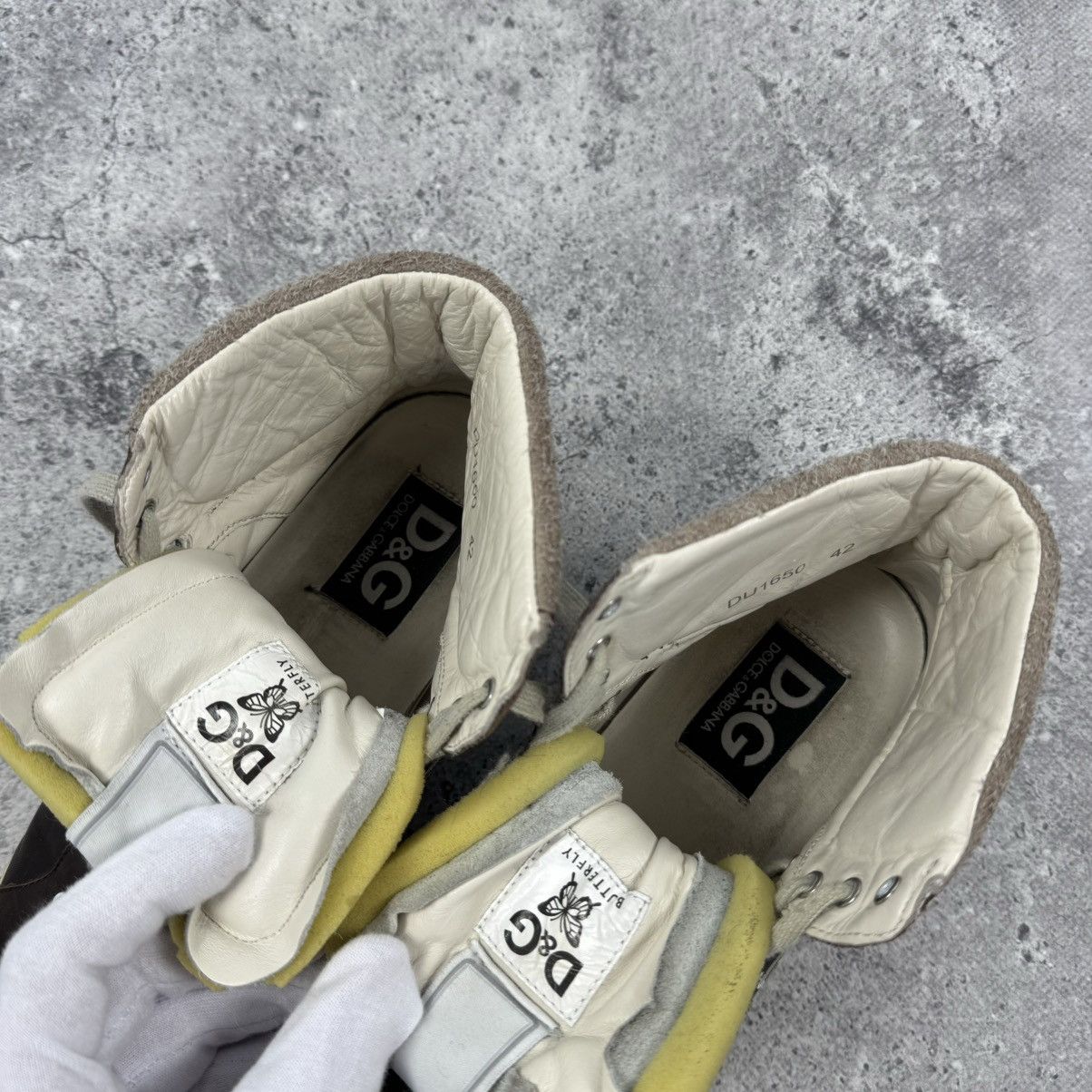 Dolce & Gabbana Dolce & Gabbana Hi Top Leather Sneakers Rare D&G Logo Size US 10 / EU 43 - 11 Thumbnail