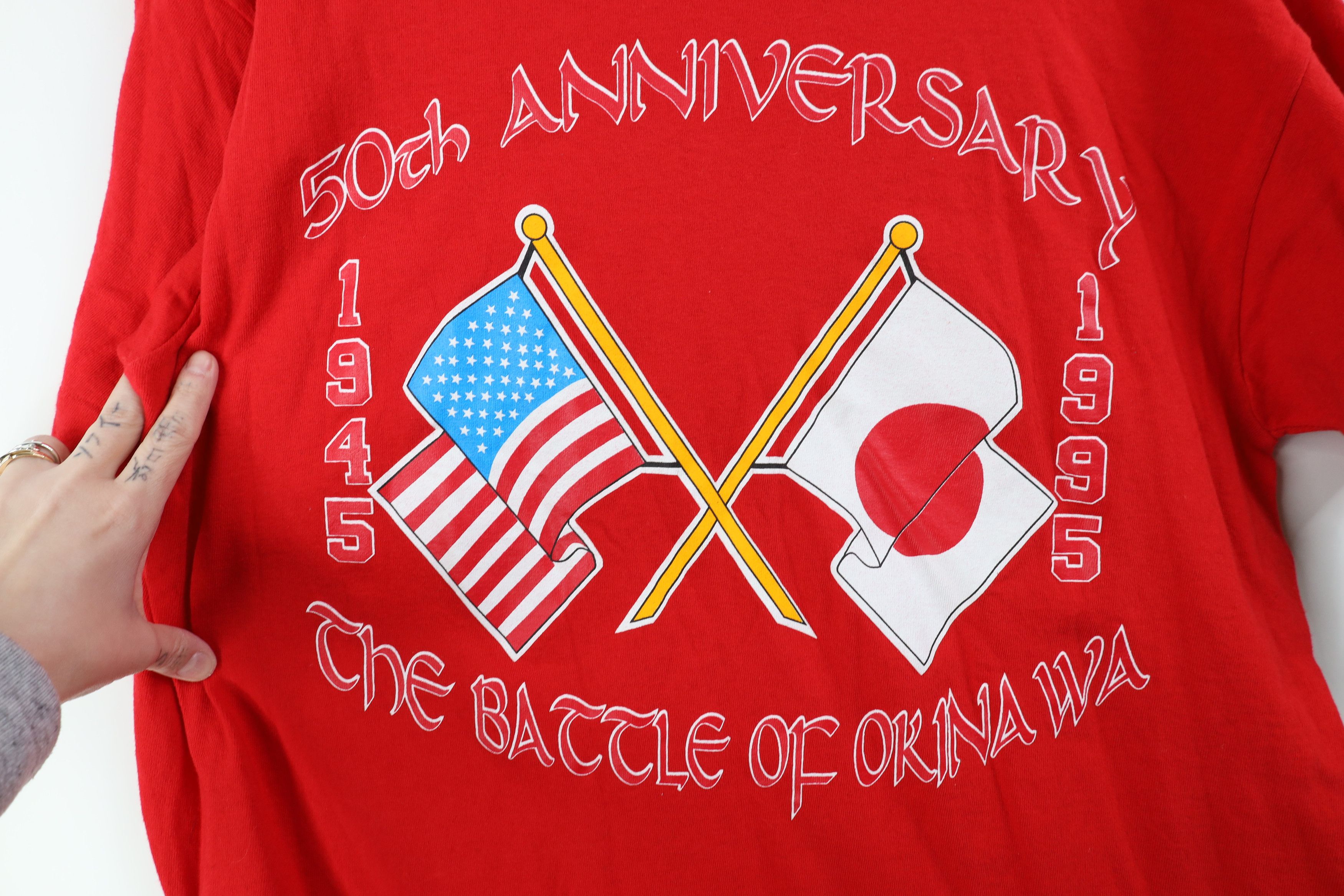 Vintage Vintage 90s 50th Anniversary Battle of Okinawa T-Shirt USA Size US L / EU 52-54 / 3 - 4 Thumbnail