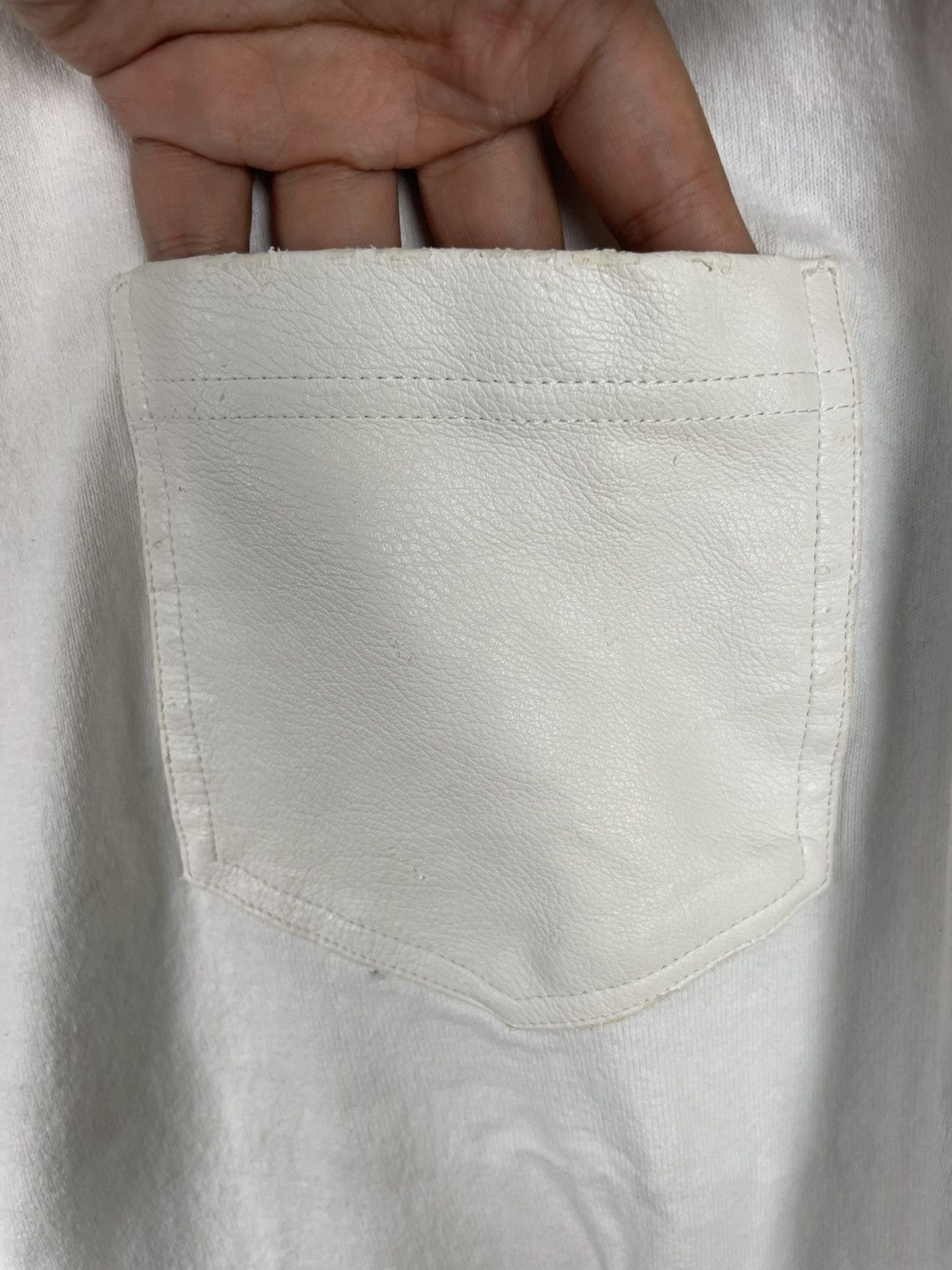 Designer × Japanese Brand × Vintage Vintage Discoat Parisien Leather Pocket Tee Size US L / EU 52-54 / 3 - 3 Thumbnail