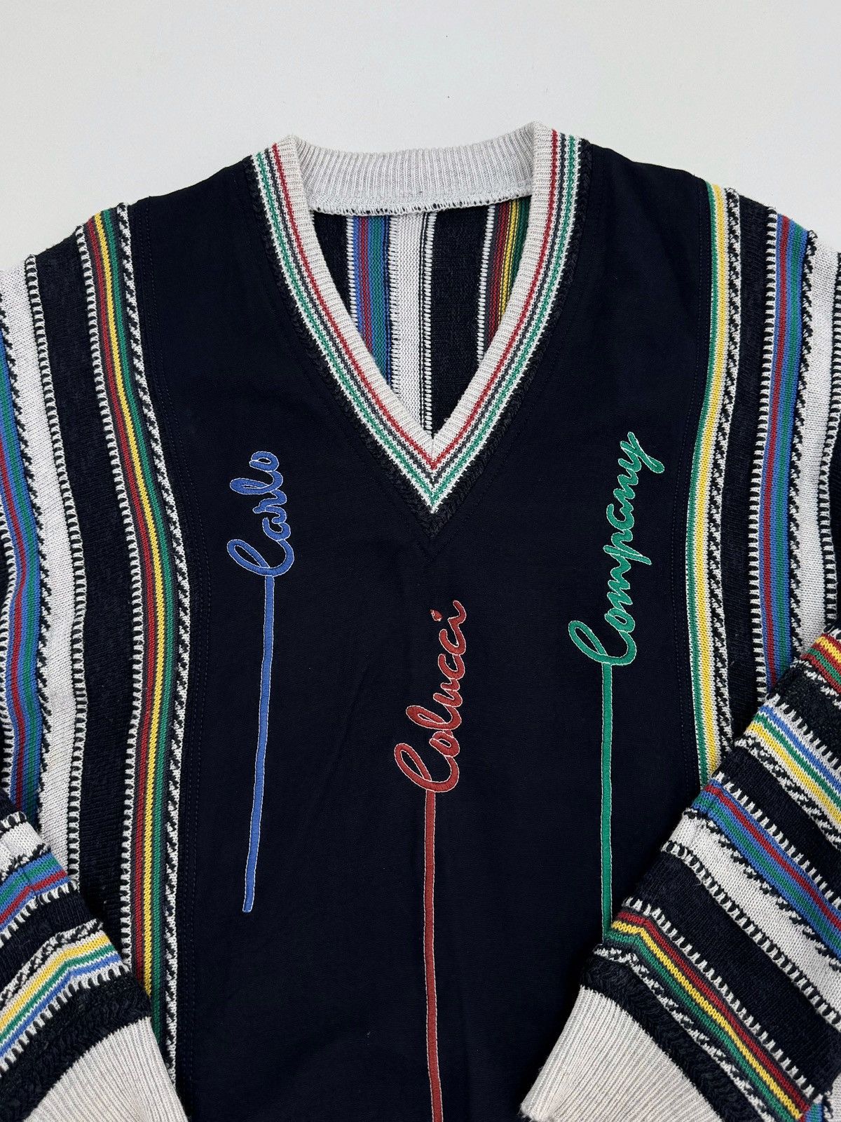 Carlo Colucci × Vintage 1990’s Vintage Carlo Colucci V-Neck Sweater Size US M / EU 48-50 / 2 - 4 Thumbnail