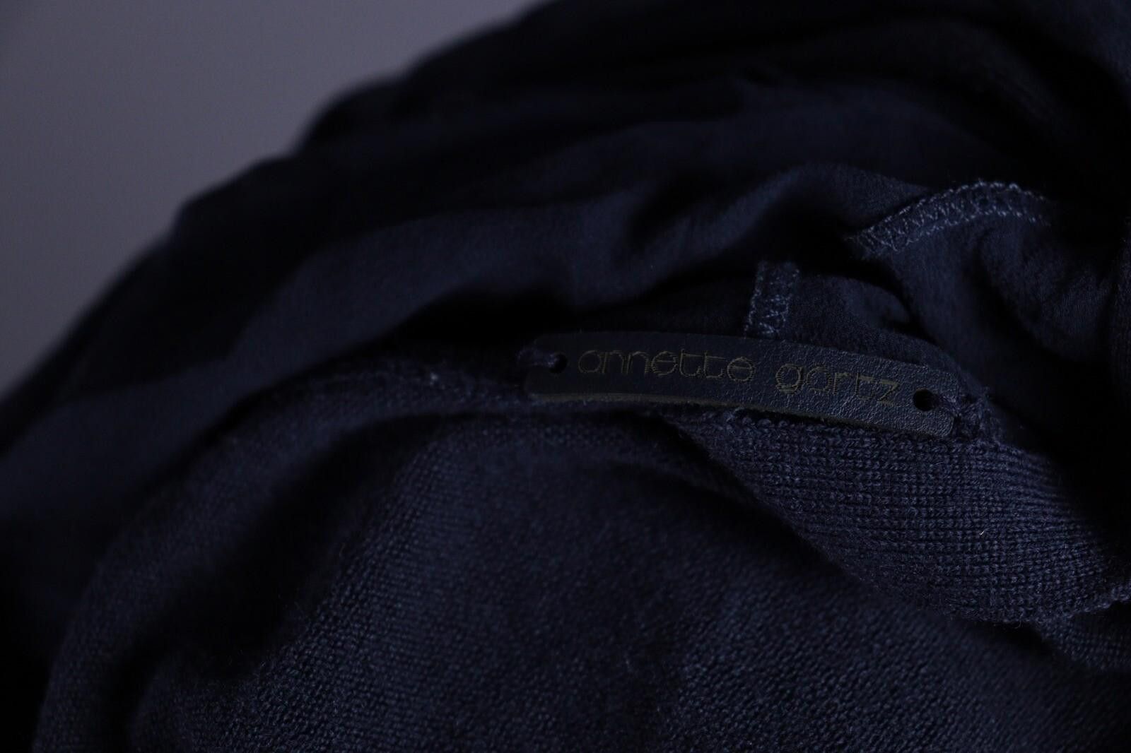 Designer Annette Gortz Dark Blue Wool Hooded Oversized Sweater Size M Size M / US 6-8 / IT 42-44 - 12 Thumbnail
