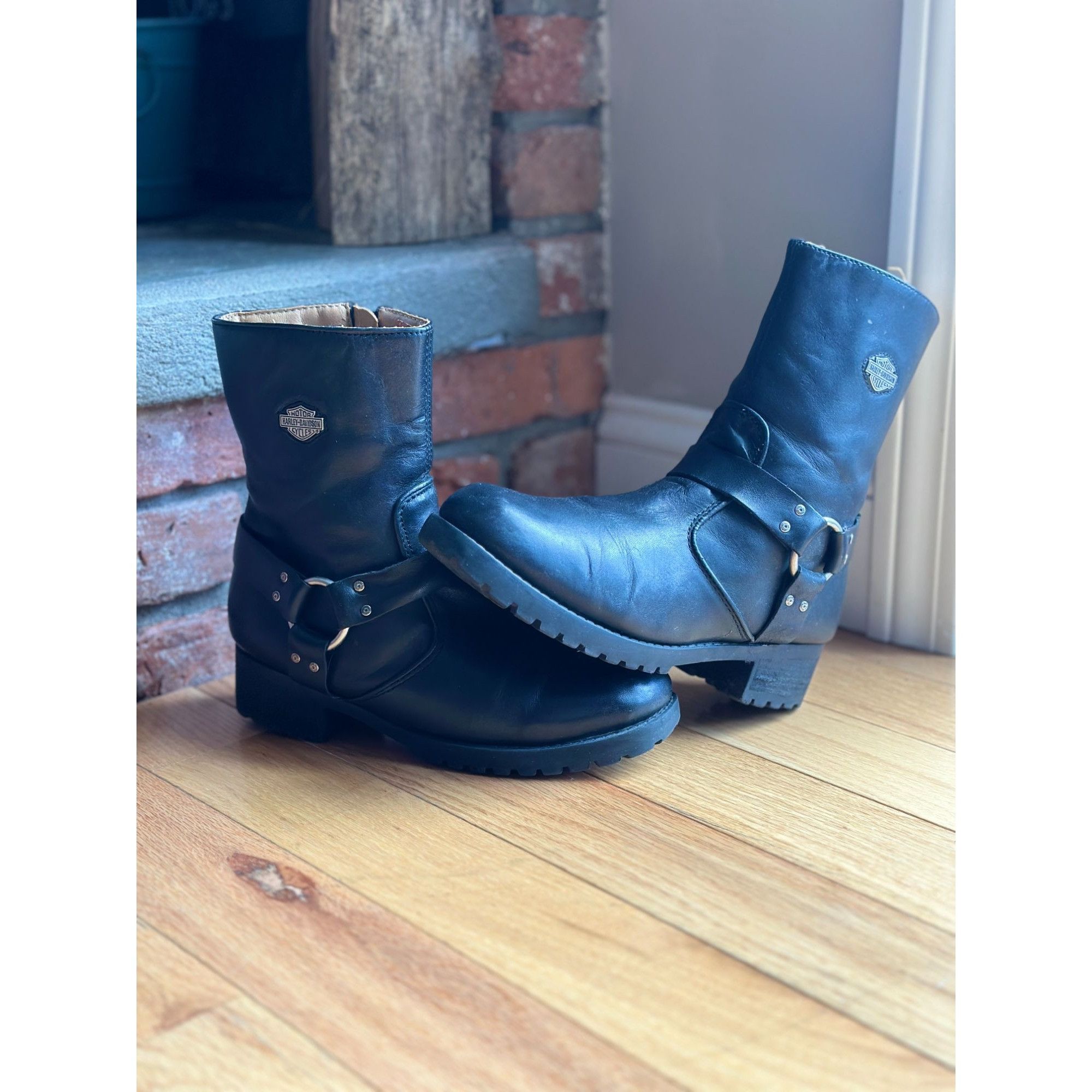 Harley Davidson WOMEN'S HOWELL 7" HARNESS WATERPROOF RIDING BOOTS 9.5 WOMENS Size US 9.5 / EU 42-43 - 2 Thumbnail