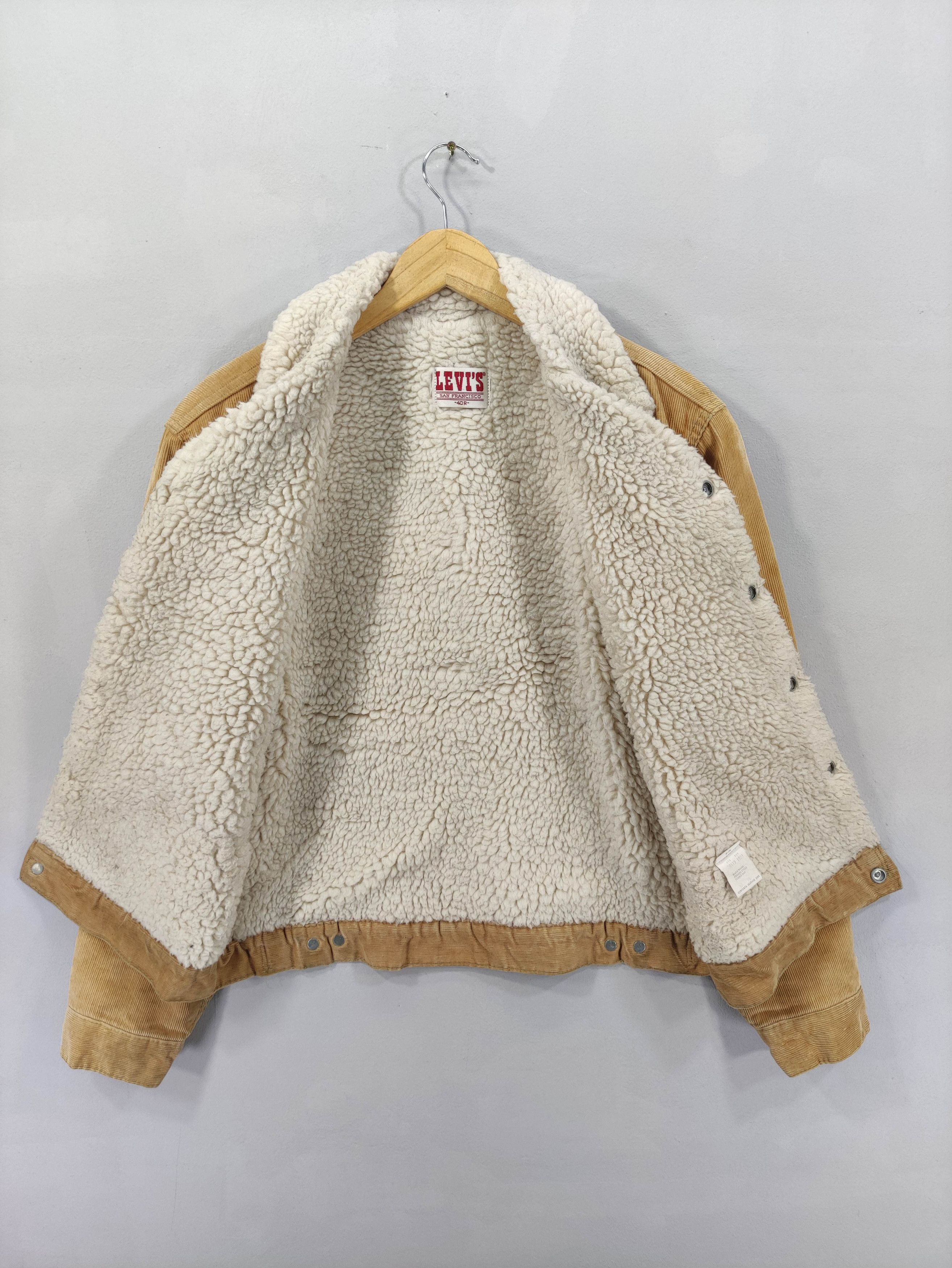 Levi's Vintage Levis 80s Corduroy Denim Jacket Lined Sherpa Size US M / EU 48-50 / 2 - 6 Thumbnail