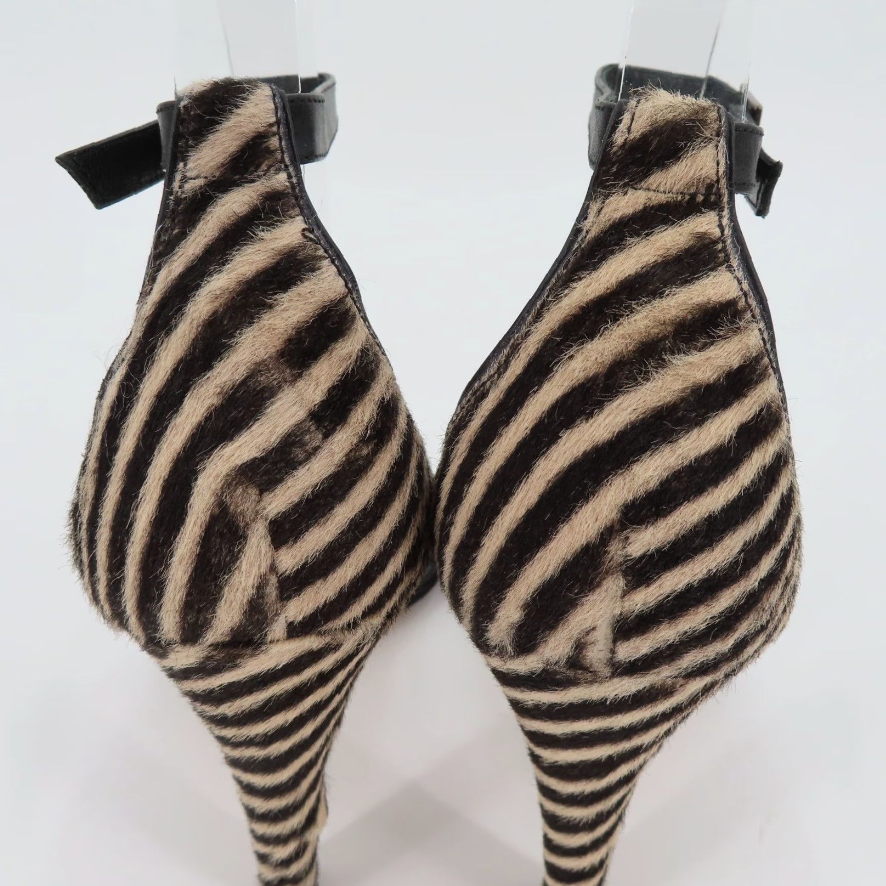 Vintage Kate Spade New York Womens 10 Zebra Print Animal Hair Open Toe High Heels Size US 10 / IT 40 - 7 Thumbnail