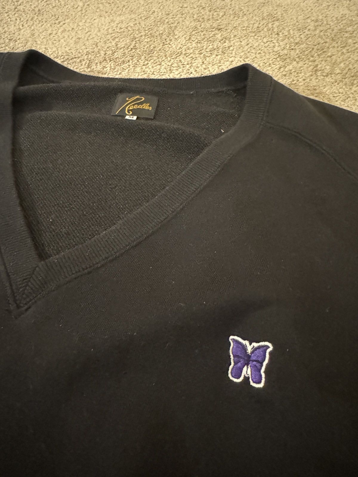 Needles Needles V neck sweater black Size US L / EU 52-54 / 3 - 3 Thumbnail