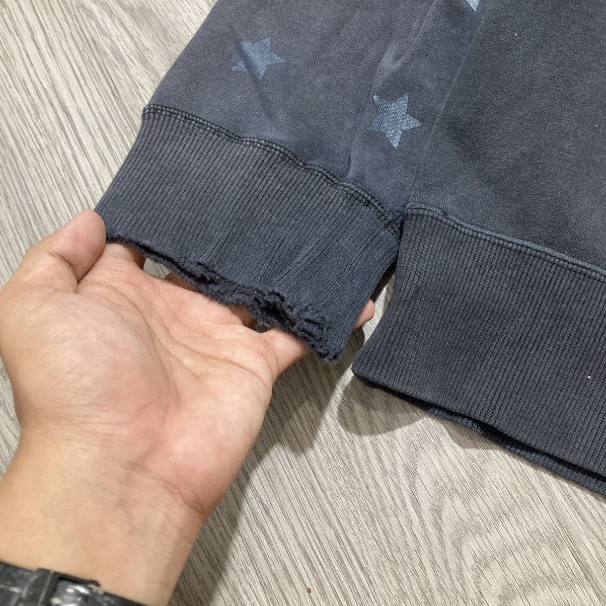 Japanese Brand Vintage Trashed Xlarge Stars Logo Fur Ziphoodie Y2k Black Size US XL / EU 56 / 4 - 12 Thumbnail