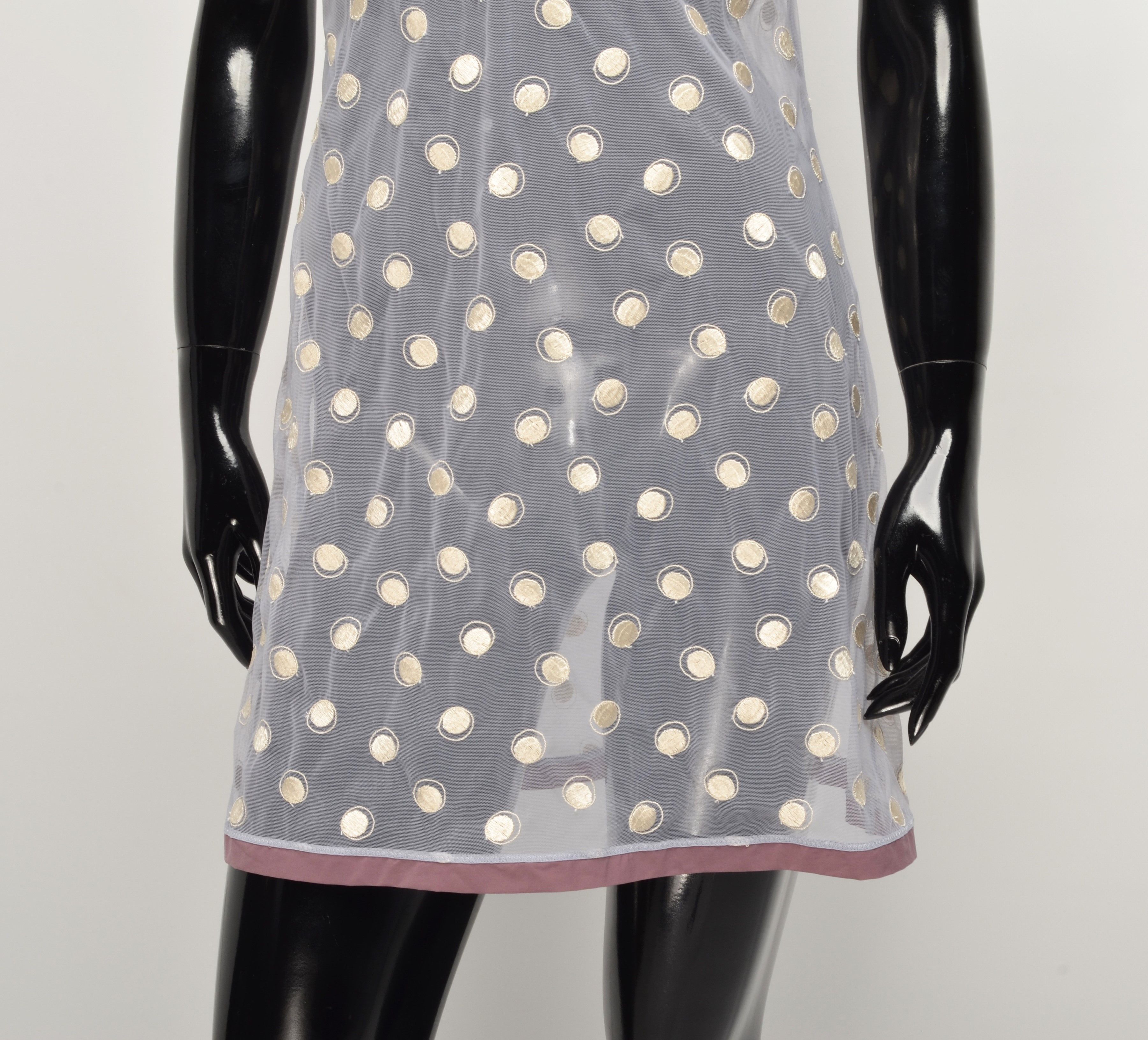 Vintage Lou Paris Vintage Polka Dot Mesh Mini Sleep Cami Dress Size M / US 6-8 / IT 42-44 - 3 Thumbnail