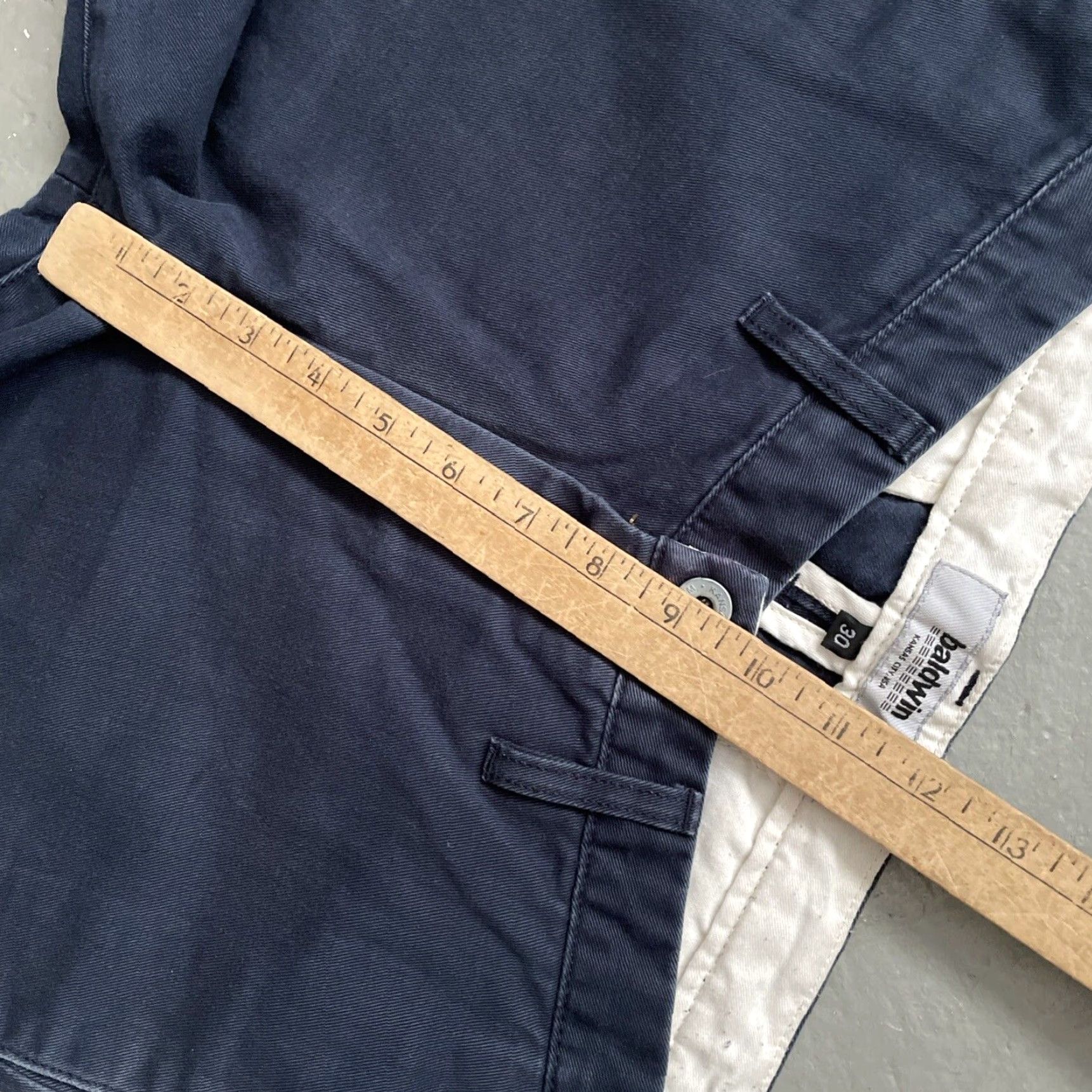 Vintage BALDWIN Kansas City Cotton Chino Work Pants Made In USA 30 Blue Mens Pants Casual Heritage 30 Size US 30 / EU 46 - 7 Thumbnail
