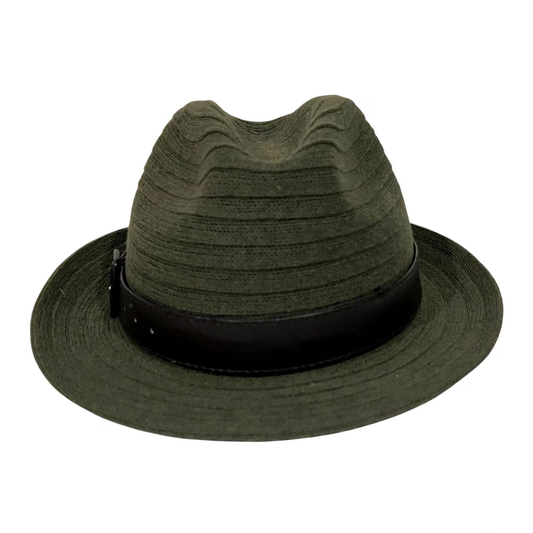 Nordstrom Nordstrom Trilby Hat Fedora Wool Nylon Green with Black Band Unisex One Size Green Mens Womens Hats Size ONE SIZE - 3 Thumbnail