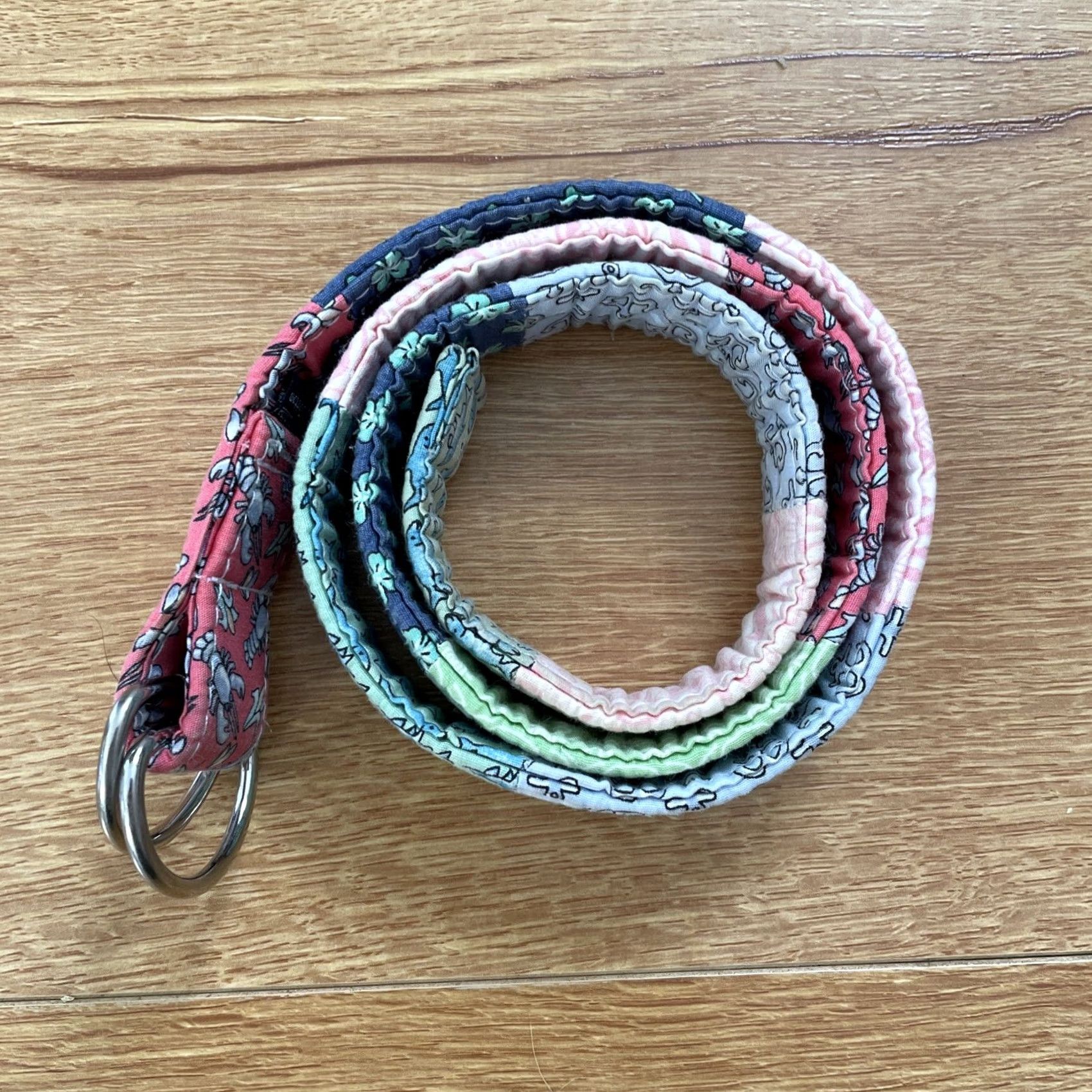Vineyard Vines Vineyard Vines Double Loop Belt Ladies Patchwork Multicolor 34.5” Shells Fish Lobster Style S Womens Size ONE SIZE - 7 Thumbnail
