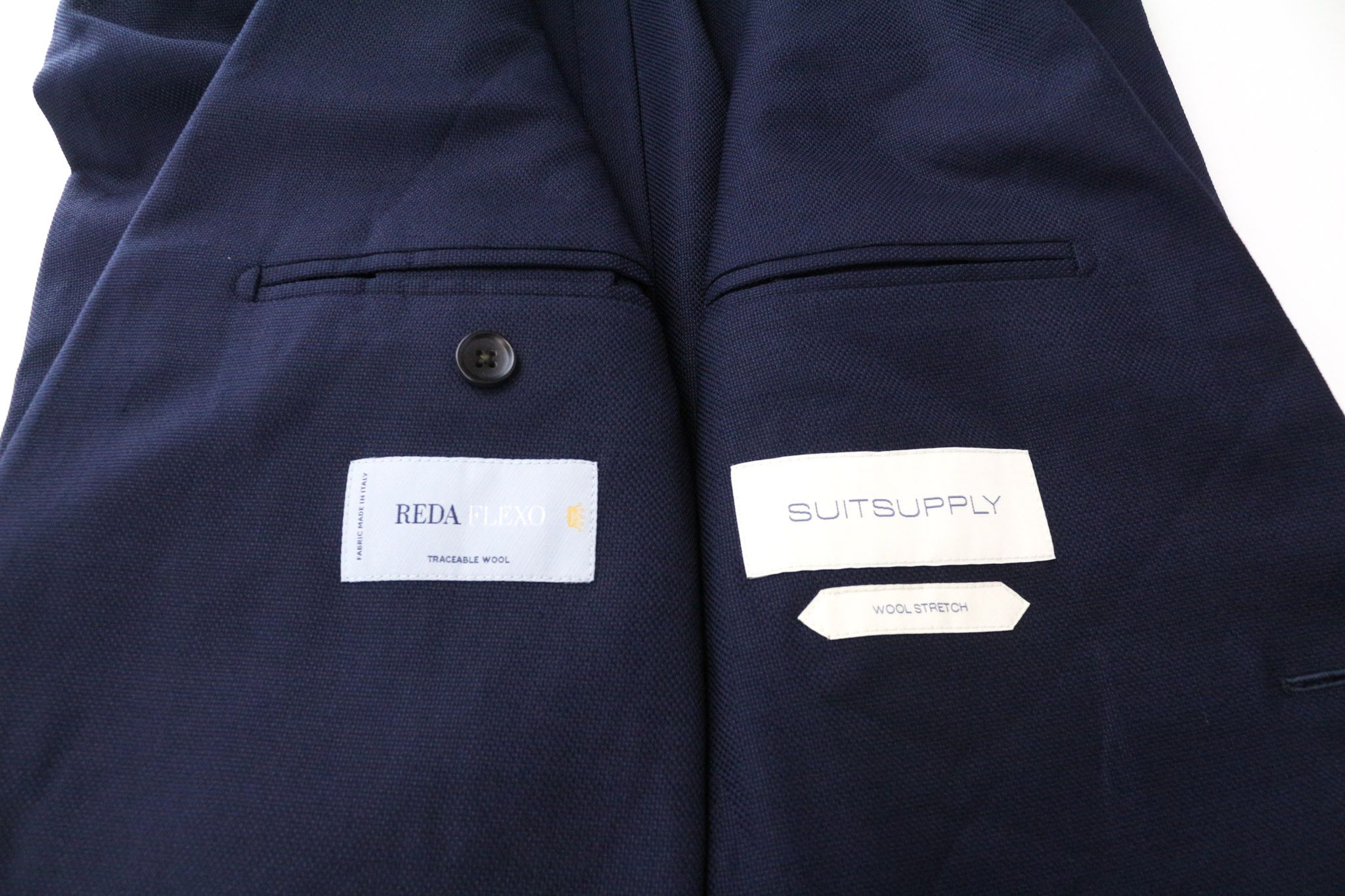 Suitsupply HAVANA PATCH UK34R Blue Slim Wool Suit 74639 Size 34R - 7 Thumbnail