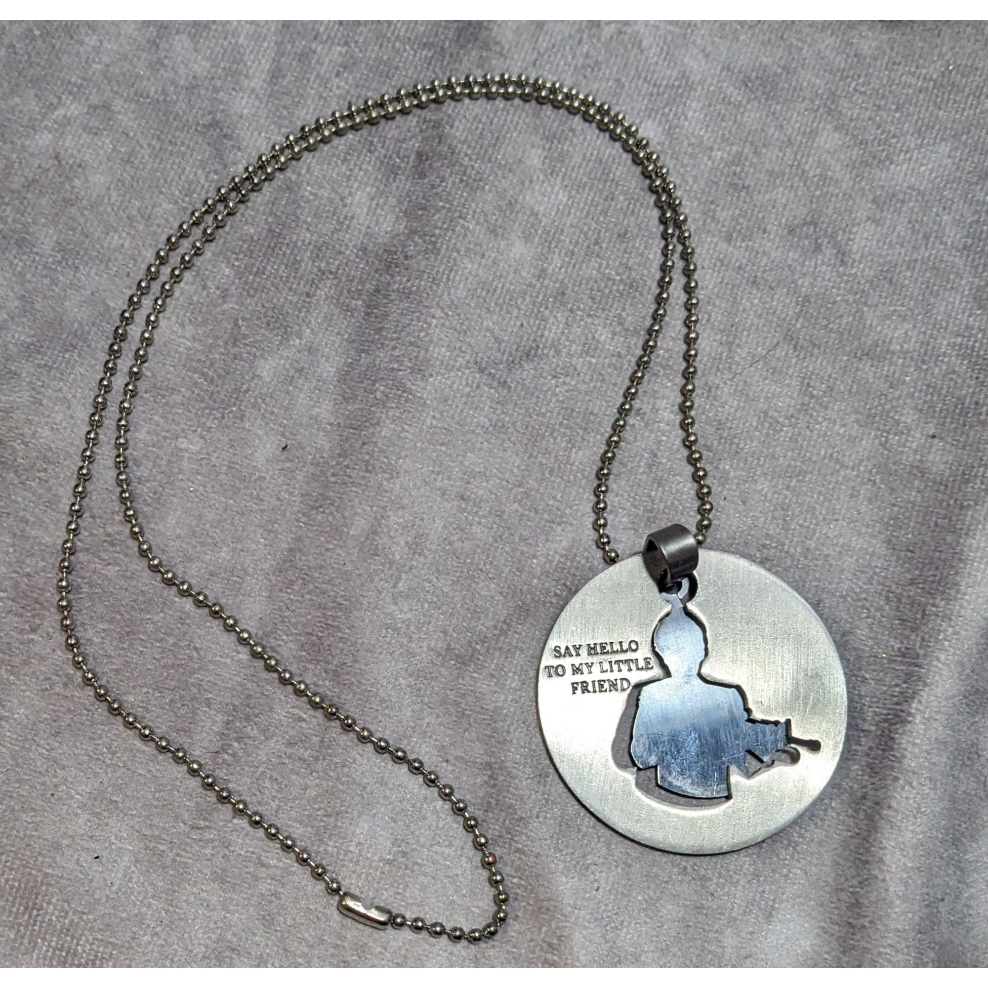 Other Scarface Silver Tone Cutout Pendant Necklace Size ONE SIZE - 7 Thumbnail