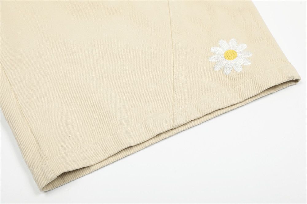 Japanese Brand × Vintage Floral and lettering embroidered wide-leg denim shorts Size US 32 / EU 48 - 4 Thumbnail