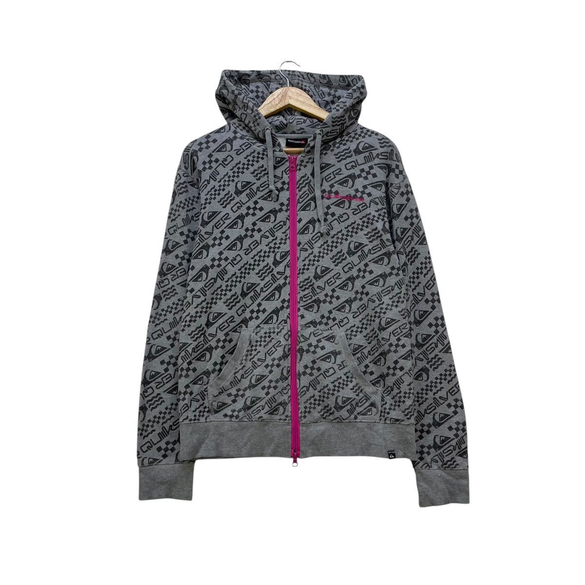 Quiksilver 💥 vintage Quiksilver allover print zipper hoodie sweatshirt Size US M / EU 48-50 / 2 - 1 Thumbnail