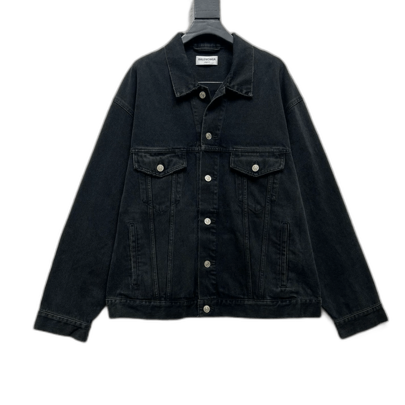 Balenciaga Balenciaga Denim Jacket with Luminous LOGO Size US S / EU 44-46 / 1 - 1 Thumbnail