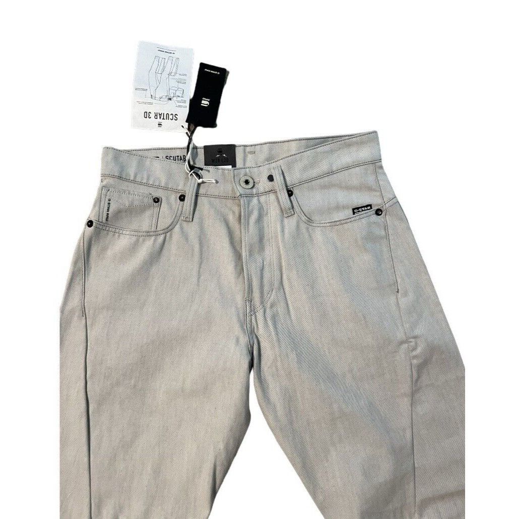 G-Star G-Star Raw Mens 3D Slim Tapered Kara Ecru Denim Size 28/30 Size US 28 / EU 44 - 2 Thumbnail