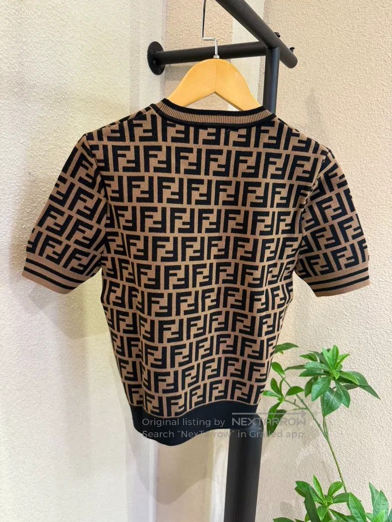Fendi Fendi Monogram Knit Short Sleeve Size XXS / US 00 / IT 34 - 2 Thumbnail