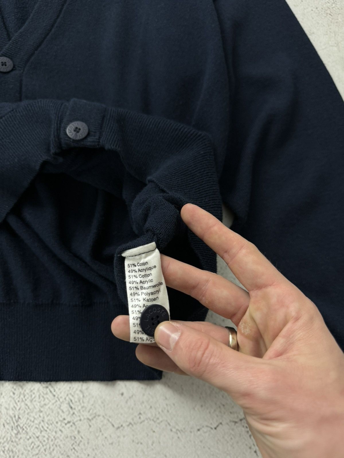 Lacoste × Vintage Lacoste Chemise Vintage Stripes Cardigan Size US XL / EU 56 / 4 - 8 Thumbnail