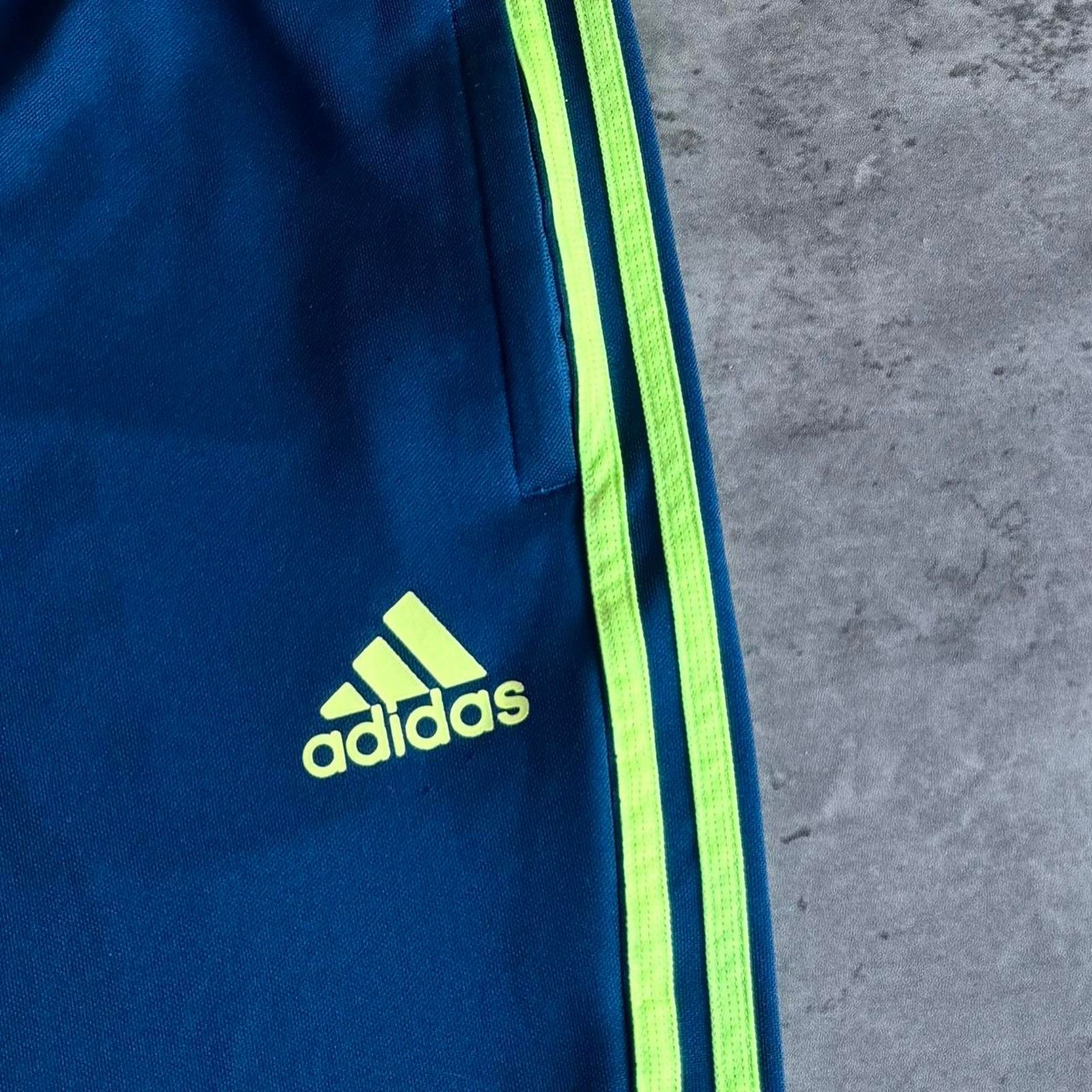 Adidas × Vintage Vintage Y2K Adidas Blue & Green Three Stripes Sweatpants Size US 28 / EU 44 - 3 Thumbnail