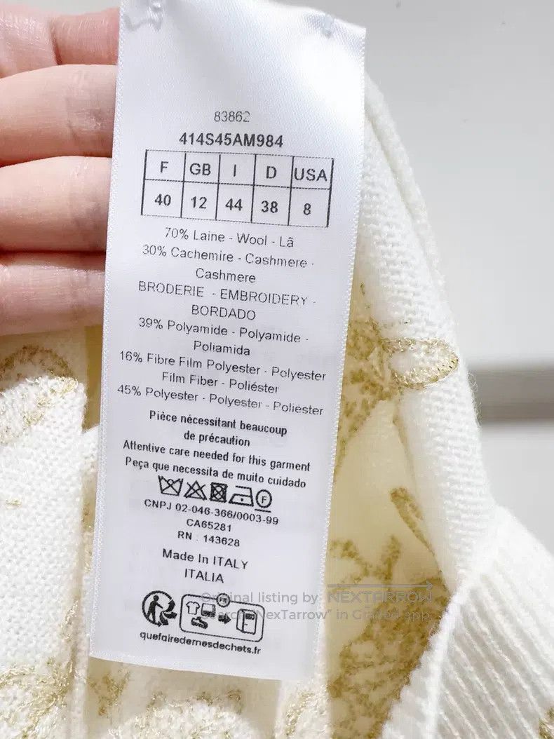 Dior Dior Golden thread butterfly sweater Size S / US 4 / IT 40 - 5 Thumbnail