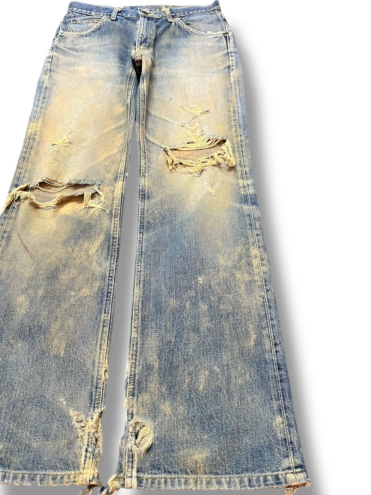 Lee Vintage Lee MR Mudwash Ripped Distressed Denjm Size US 31 - 4 Thumbnail