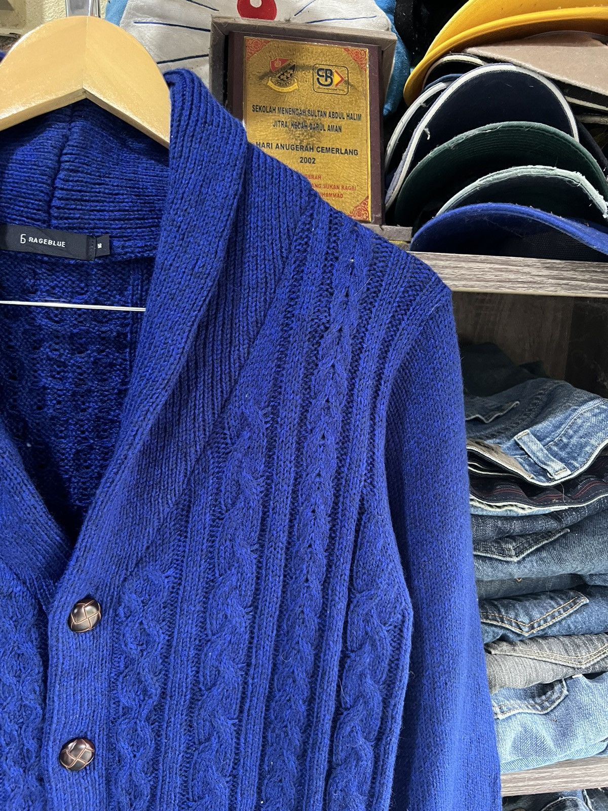 RAGEBLUE 🔥Rageblue Shawl Collar Knit Cardigan Size M / US 6-8 / IT 42-44 - 4 Thumbnail