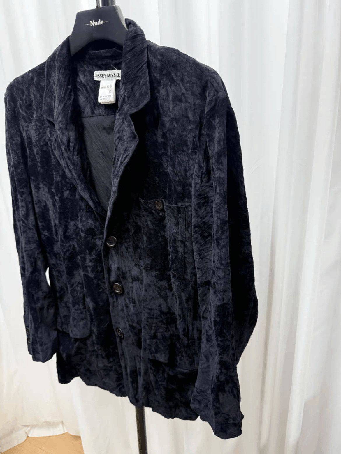 Issey Miyake Men Velvet Winkled Jacket