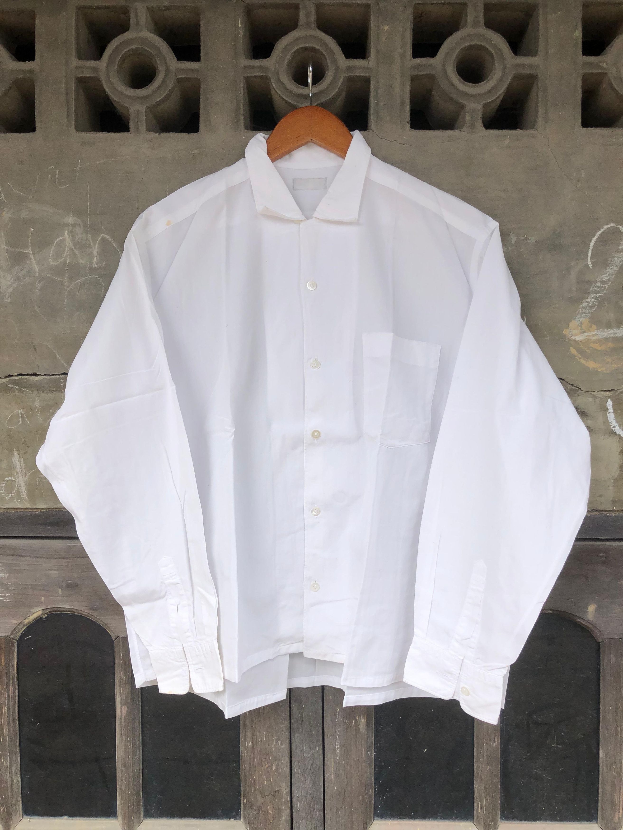 Comme des Garcons Homme × Comme des Garcons Homme Plus 1980s Comme des Garcons White Shirt Size US M / EU 48-50 / 2 - 1 Thumbnail