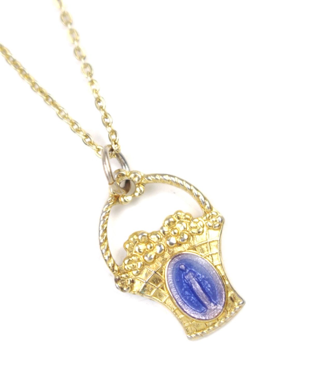 Hysteric Glamour 2000S JAPANESE MADE VIRGIN MARY BLUE GOLD NECKLACE Size ONE SIZE - 3 Thumbnail