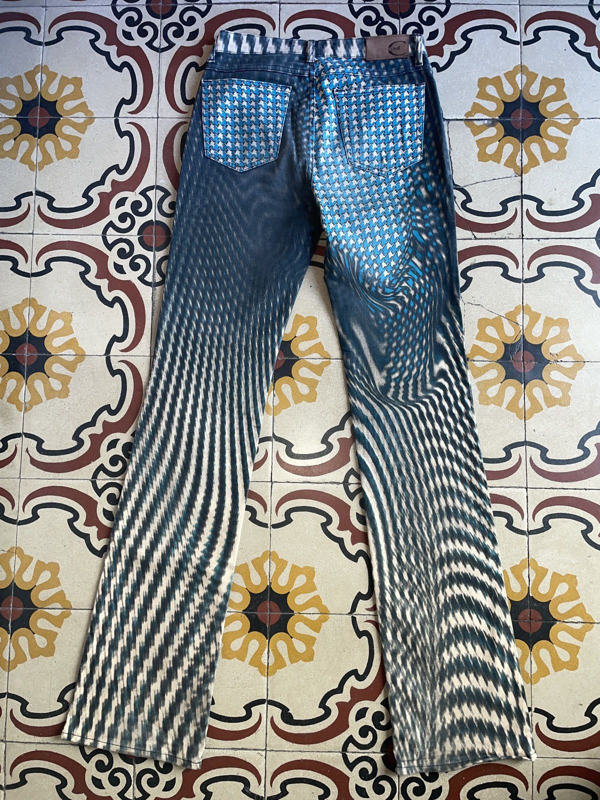Just Cavalli × Roberto Cavalli Roberto Cavalli 90s Psychedelic Illusion Flared Bootcut Pant Size 30" / US 8 / IT 44 - 2 Thumbnail