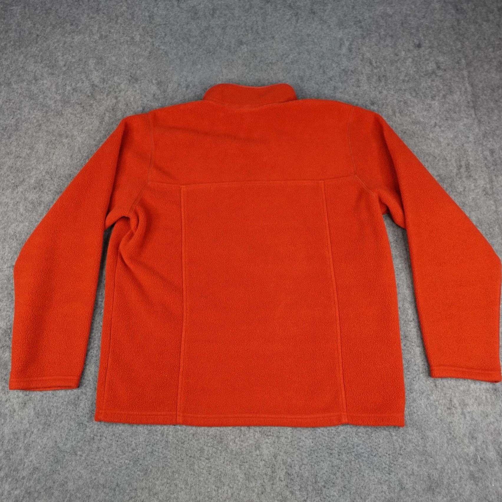 LL Bean Jacket Polartec Fleece Burnt Orange Snap Outdoor XL Tall Mens