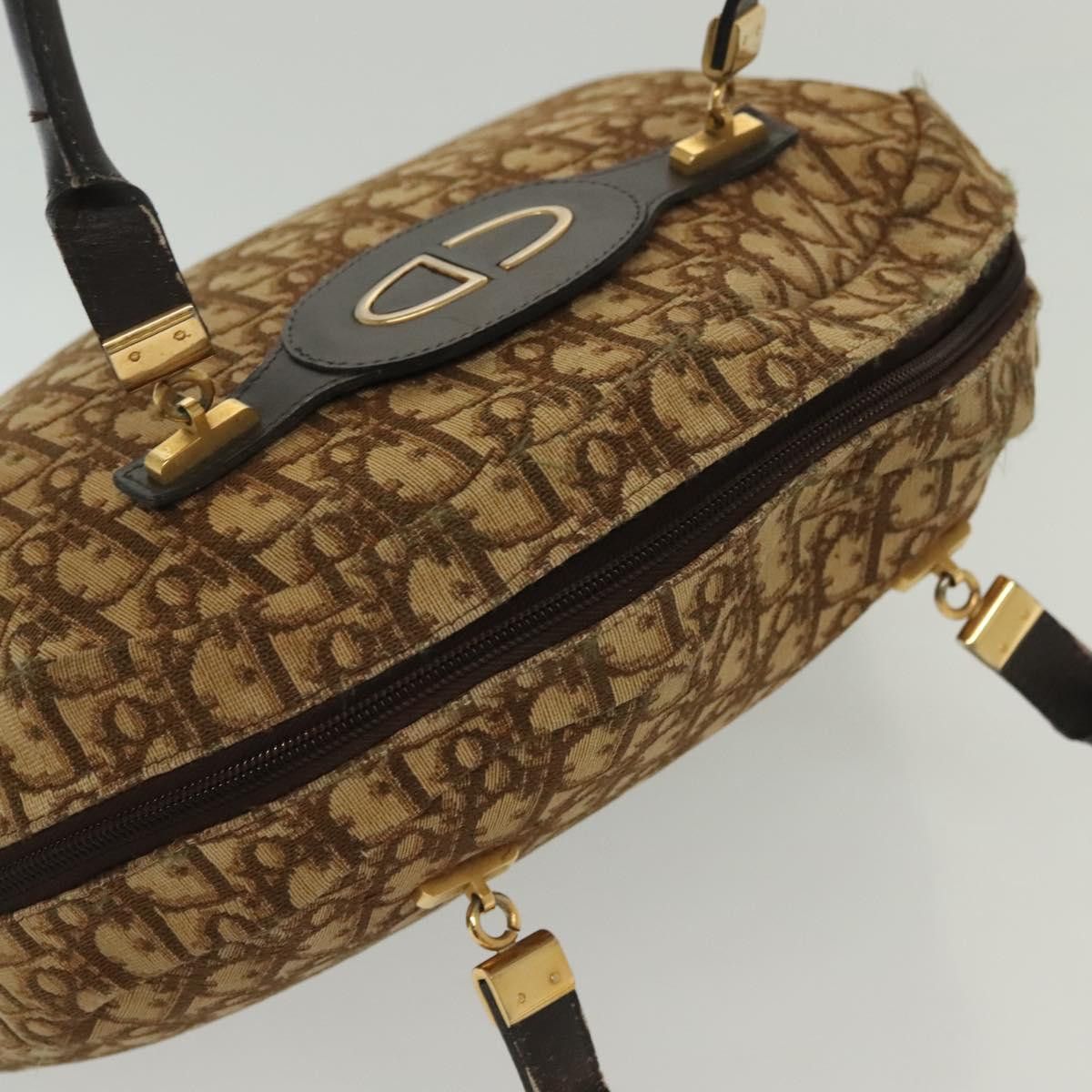 Dior DIOR Trotter Canvas Hand Bag Brown Gold Size ONE SIZE - 6 Thumbnail