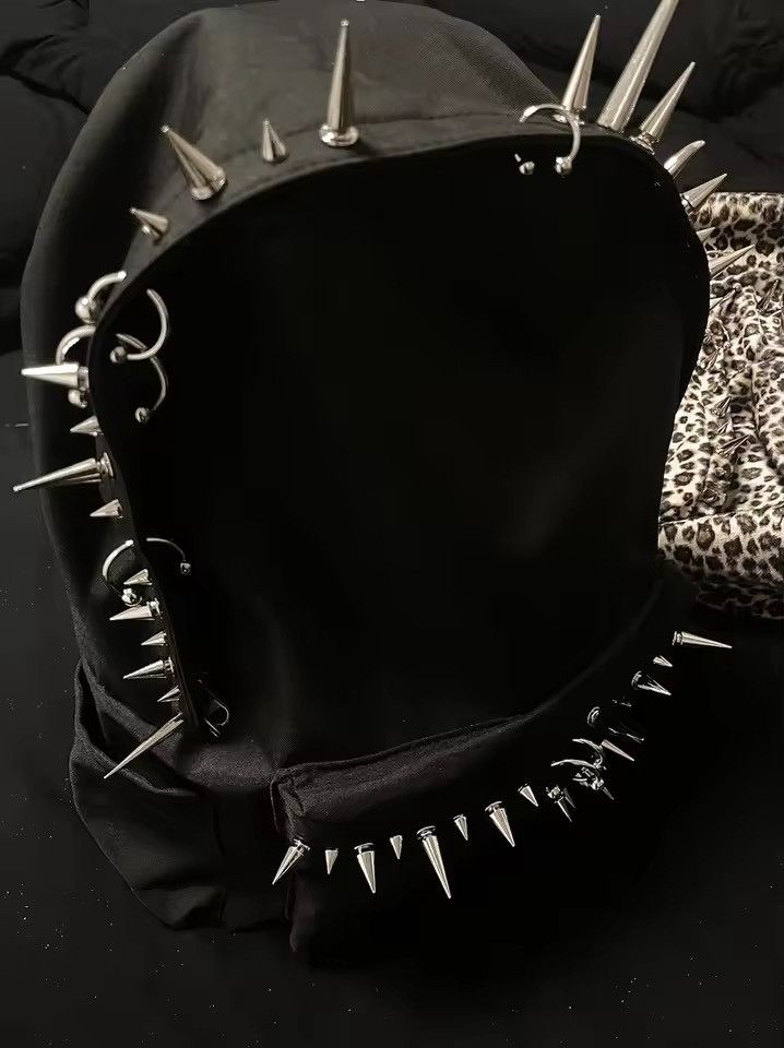 Japanese Brand Punk Rivet Gothic Large Capacity Backpack Size ONE SIZE - 2 Thumbnail