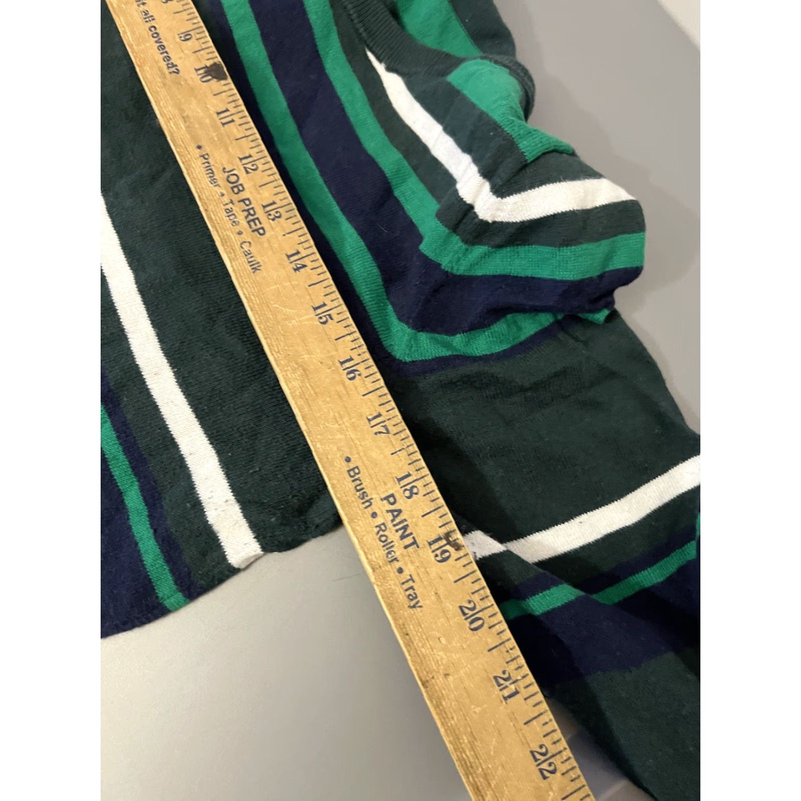 Gap VINTAGE Gap Sweater Shirt Women Round Neck Long Sleeve Size M Green Striped Basic Oversized Mens Womens Size M / US 6-8 / IT 42-44 - 5 Thumbnail