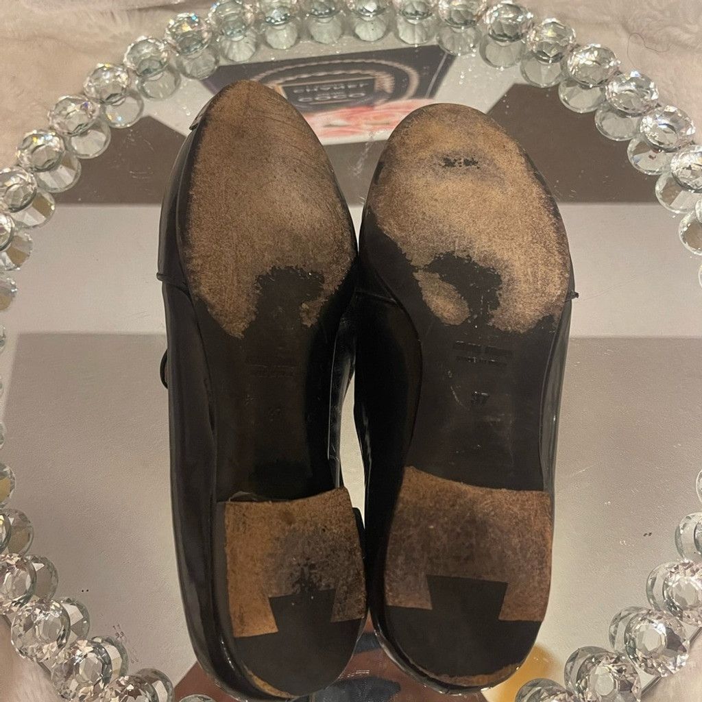 Miu Miu Miu Miu Black and Silver Flats with Elegant Design Size US 7 / IT 37 - 6 Thumbnail