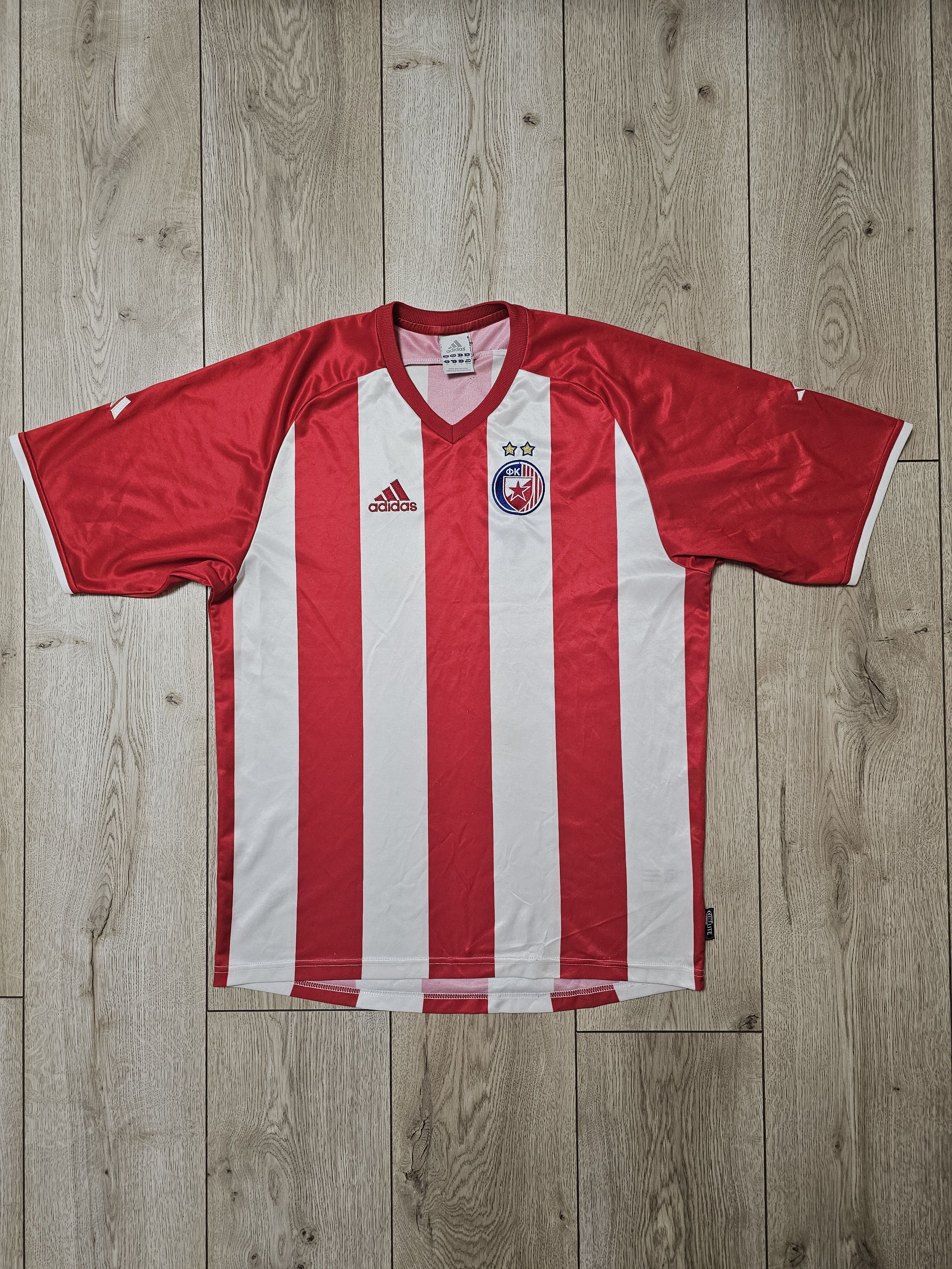 Adidas CRVENA ZVEZDA 2003 2004 HOME FOOTBALL RED STAR SOCCER JERSEY Size US M / EU 48-50 / 2 - 1 Thumbnail