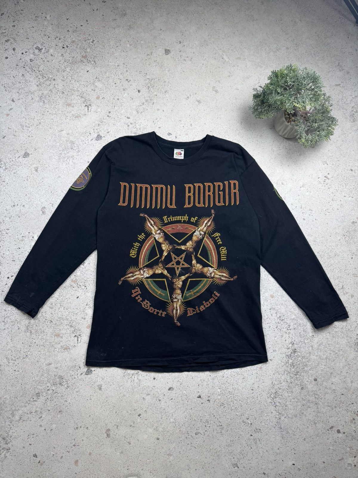 Band Tees Dimmu Borgir long sleeve double sided In Sorte Diaboli Size US M / EU 48-50 / 2 - 1 Thumbnail