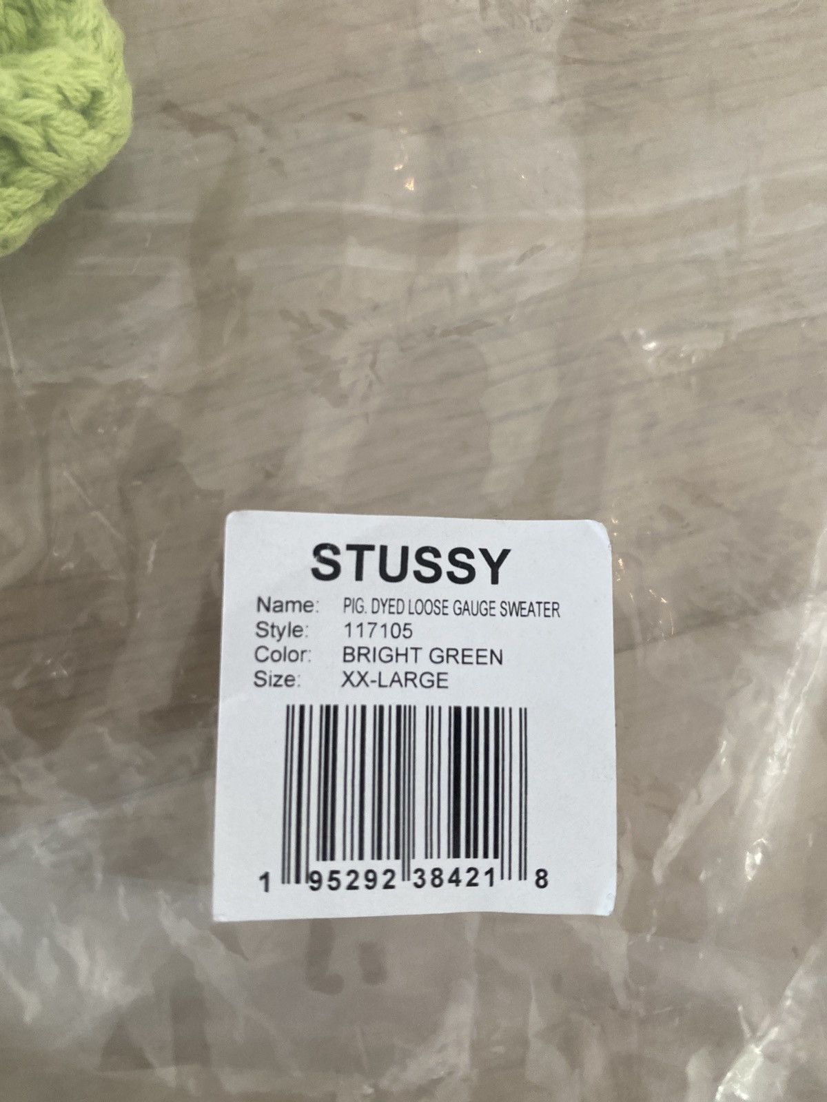 Stussy STUSSY BRIGHT GREEN KNIT SWEATER Size US XXL / EU 58 / 5 - 3 Thumbnail