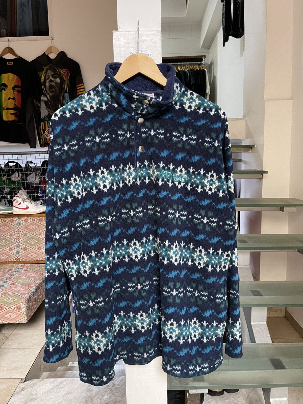90s FILAフリースジャケット刺繍ロゴ スキーウェア magiclane Fila × Vintage Fila Magic Line 90s Reversible Fleece Jacket