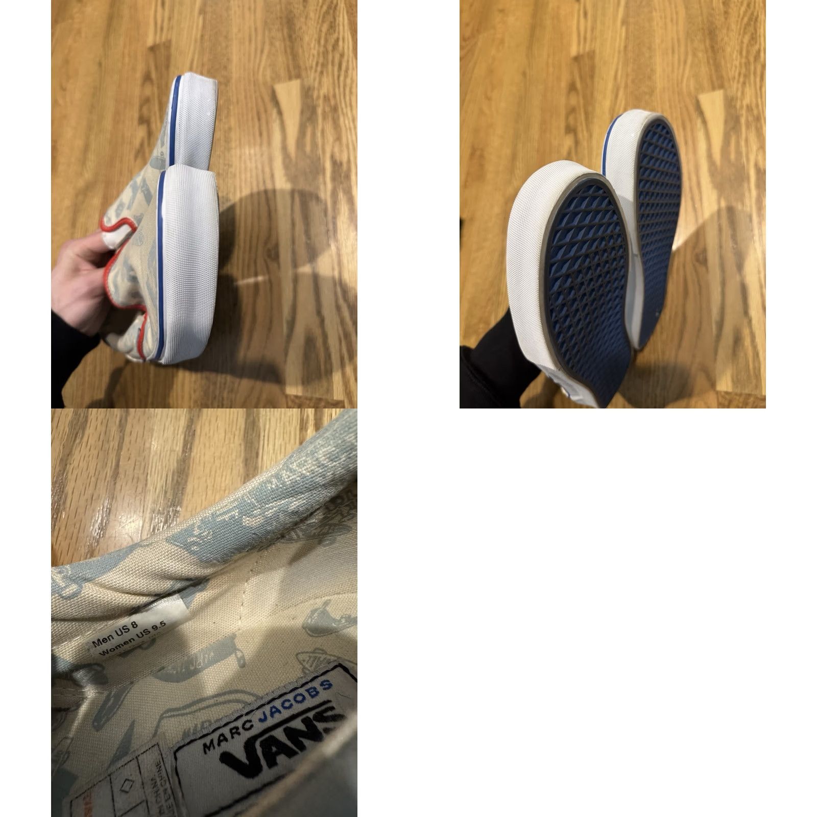 Marc Jacobs Vans Marc Jacobs LX Slip-On Sneakers Unisex Adults Size 8 US Beige Regular Size US 10 / IT 40 - 8 Thumbnail
