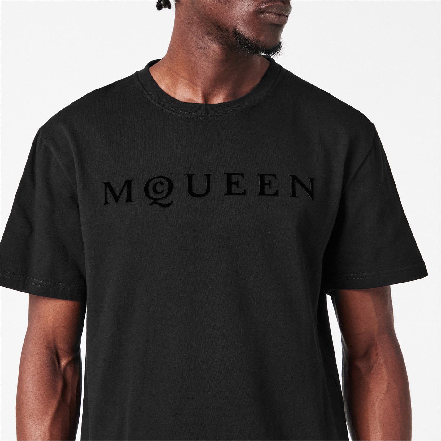 Alexander McQueen o1g2r1mq0326 Alex Flock T-Shirt in Black Size US XXL / EU 58 / 5 - 5 Thumbnail