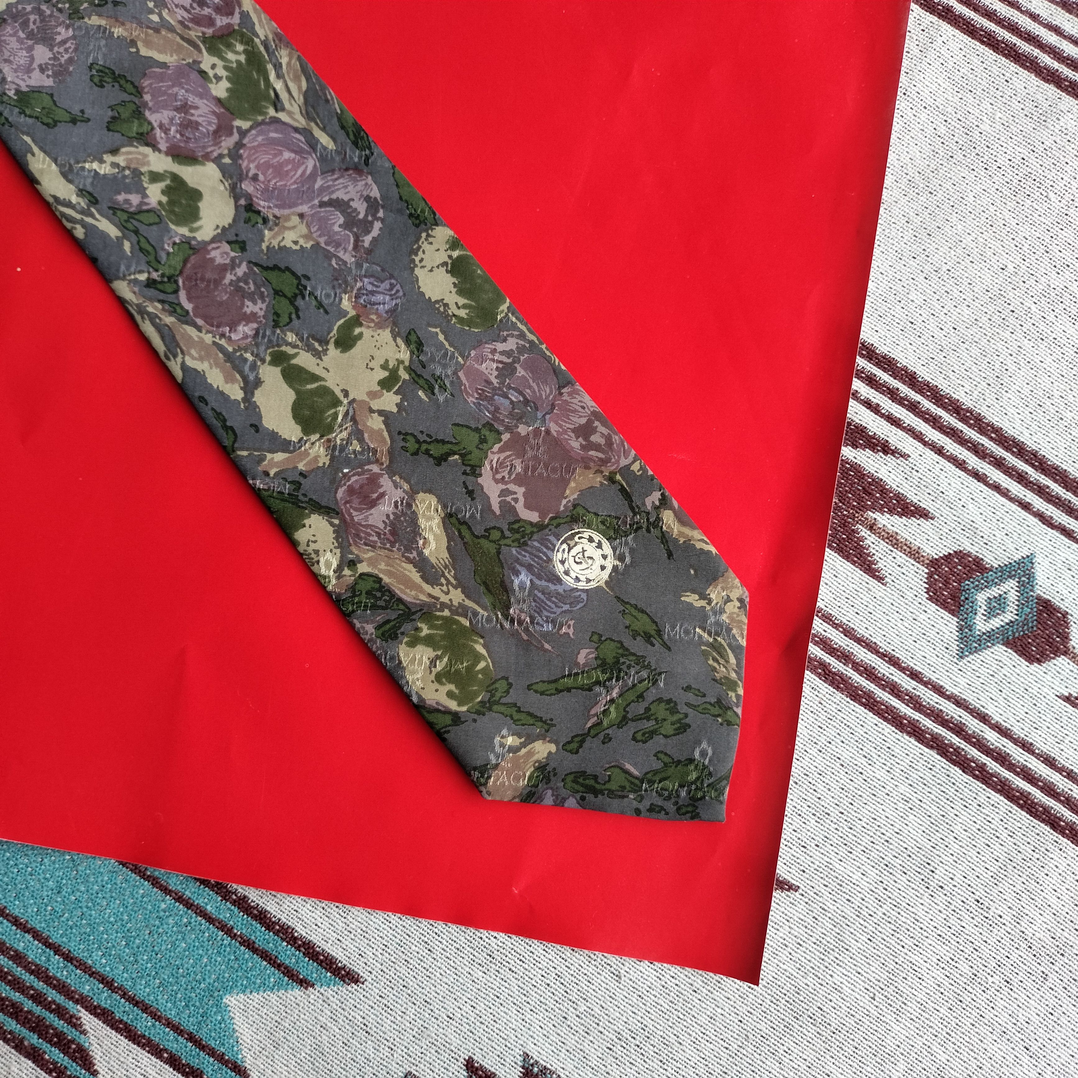 Montagut Vintage Montagut paris floral silk tie Size ONE SIZE - 3 Thumbnail
