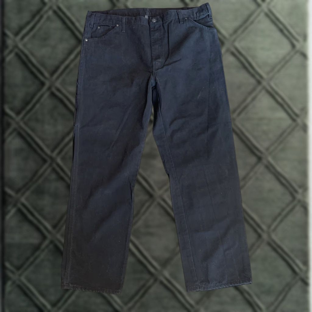 Dickies Dickies Jeans Mens 42 x34 Carpenter Denim Pants Wide-Leg Regular Inseam 34 Black Cotton Denim Outdoors Work Shirt? Size US 42 / EU 58 - 1 Thumbnail