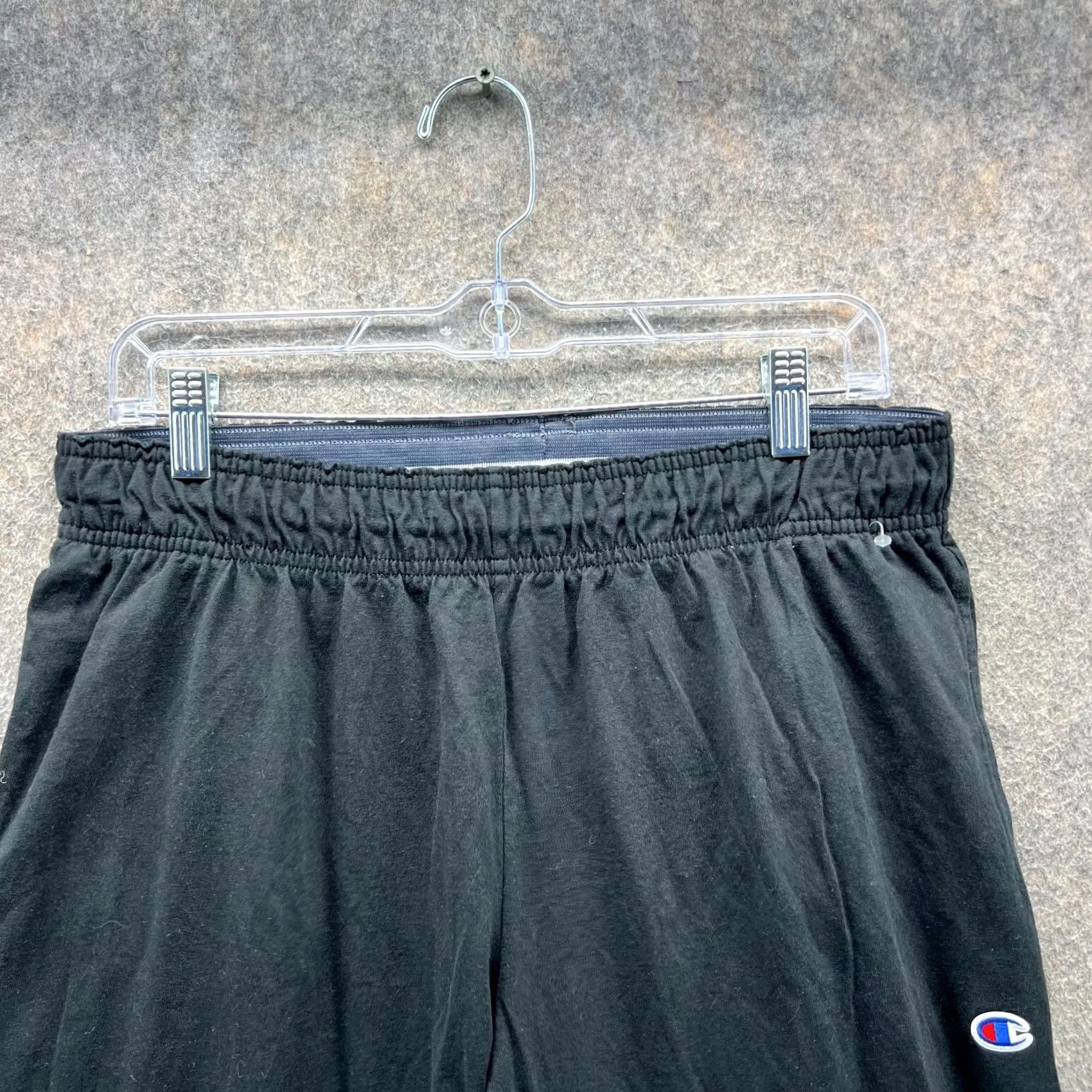 Champion VINTAGE Champion Sweatpants Mens Large Black Athletic Elastic Waist Fleece Logo 90s Size US 33 - 6 Thumbnail