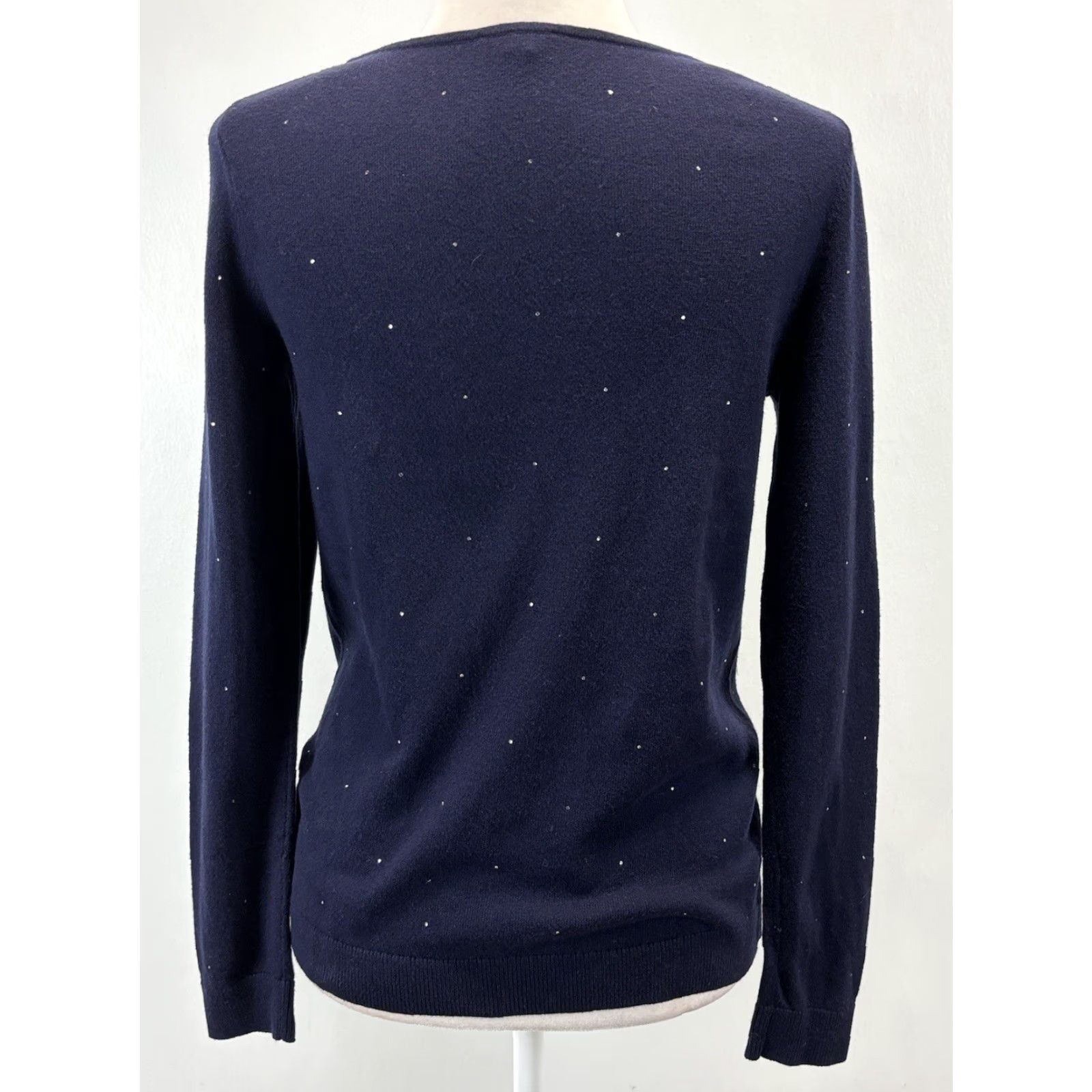 Talbots Talbots Sweater Womens XS Navy Christmas Scene Long Sleeve Pullover Winter Holiday Classic Size XS / US 0-2 / IT 36-38 - 3 Thumbnail