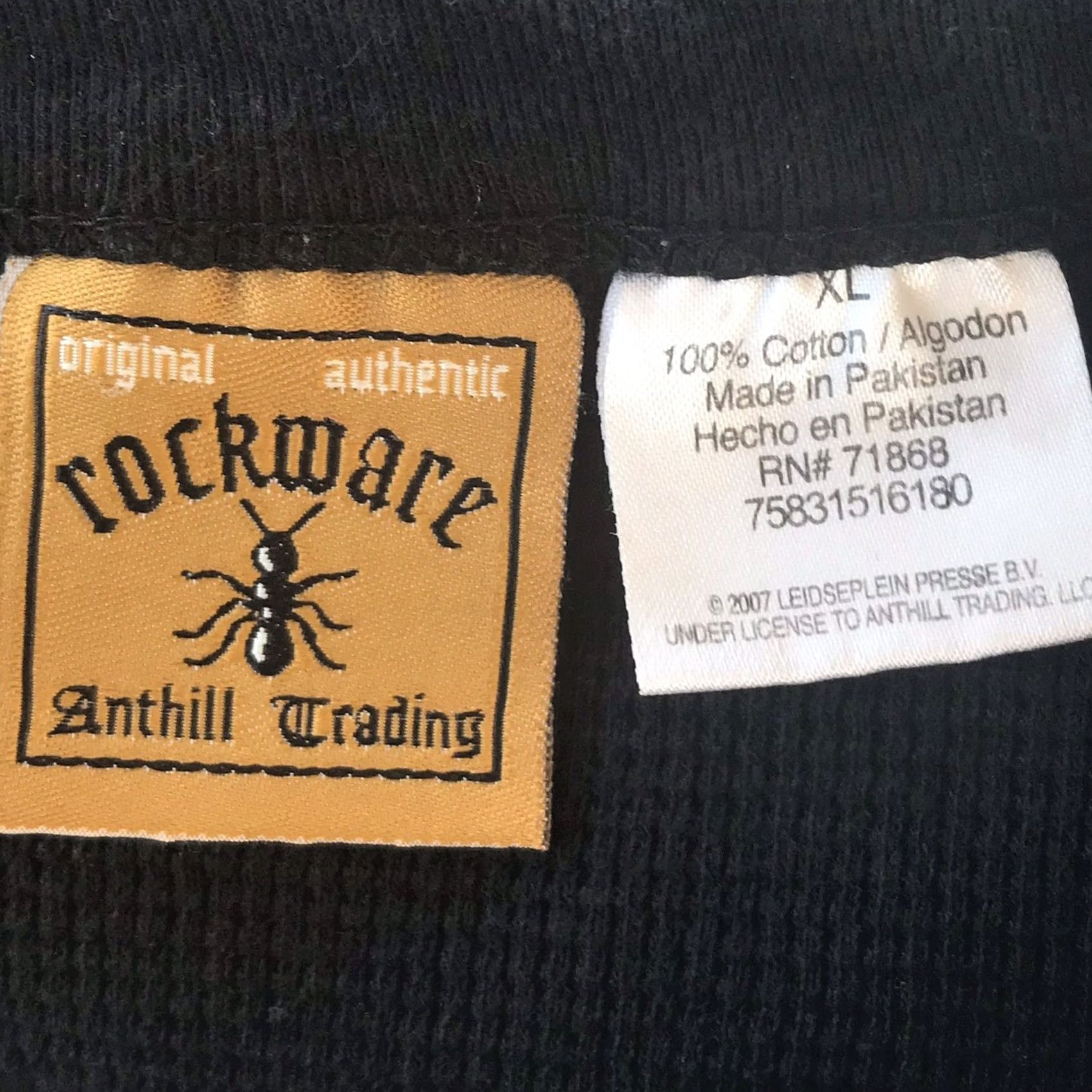 Vintage VINTAGE Rockware AC/DC Back In Black 1980 Thermal Long Sleeve Graphic T-Shirt L Mens Black 2000s Rock 90s 80s Retro Logo Size US L / EU 52-54 / 3 - 2 Thumbnail