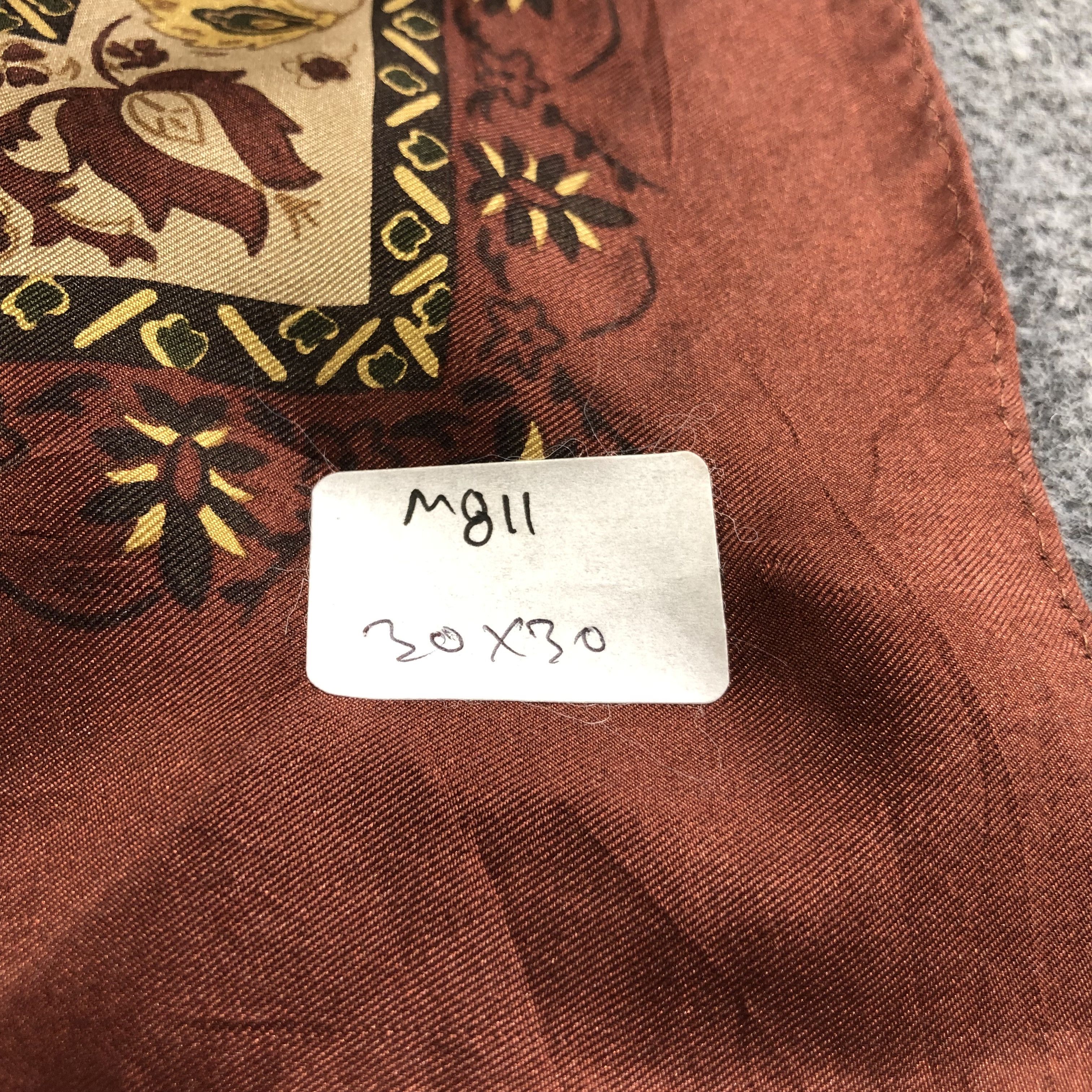 Japanese Brand Luxury Design Silk Scarf M811 Size ONE SIZE - 6 Thumbnail