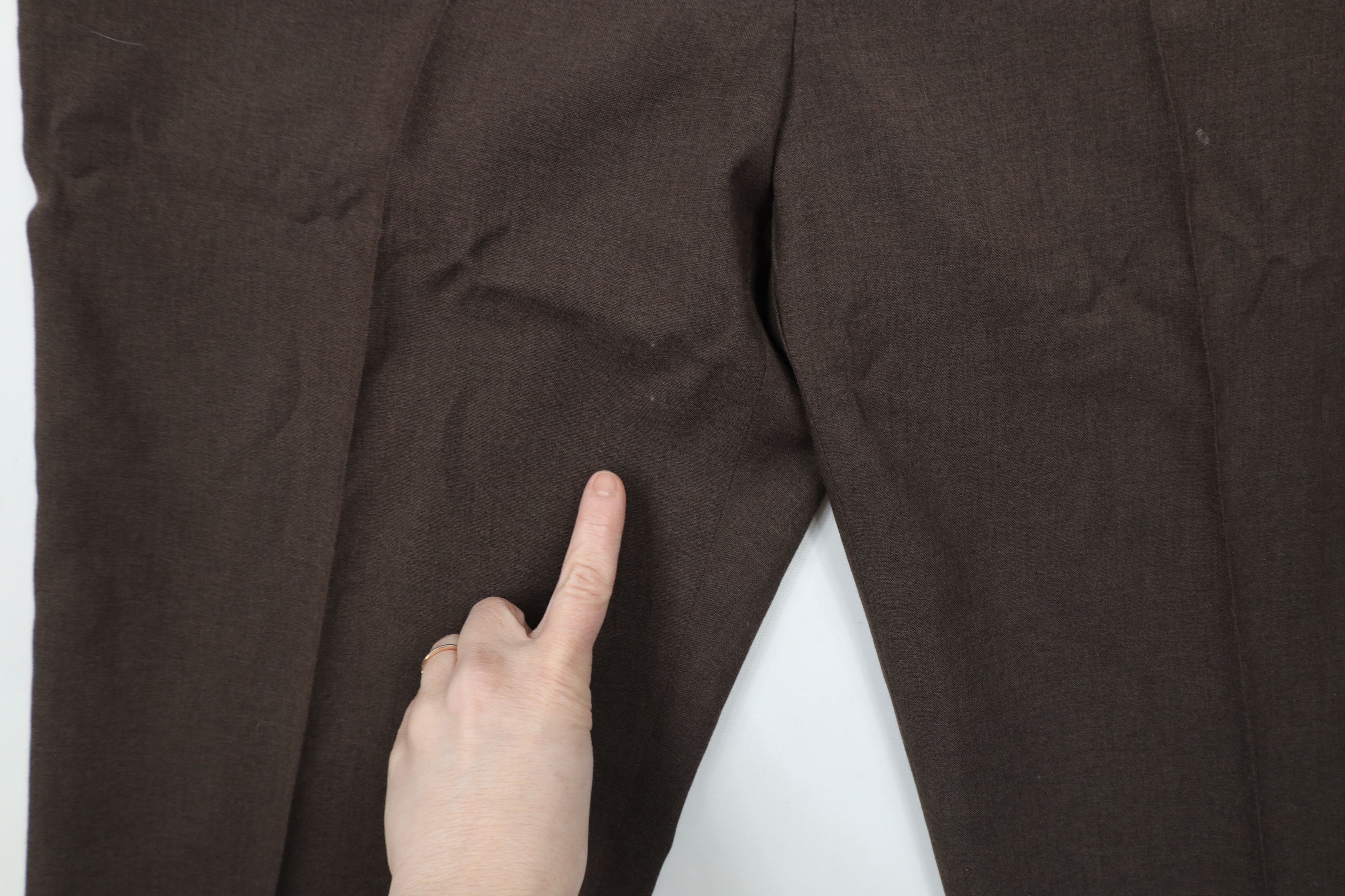 Vintage Vintage 90s Streetwear Worsted Wide Leg Chino Pants Brown Size US 42 / EU 58 - 6 Thumbnail