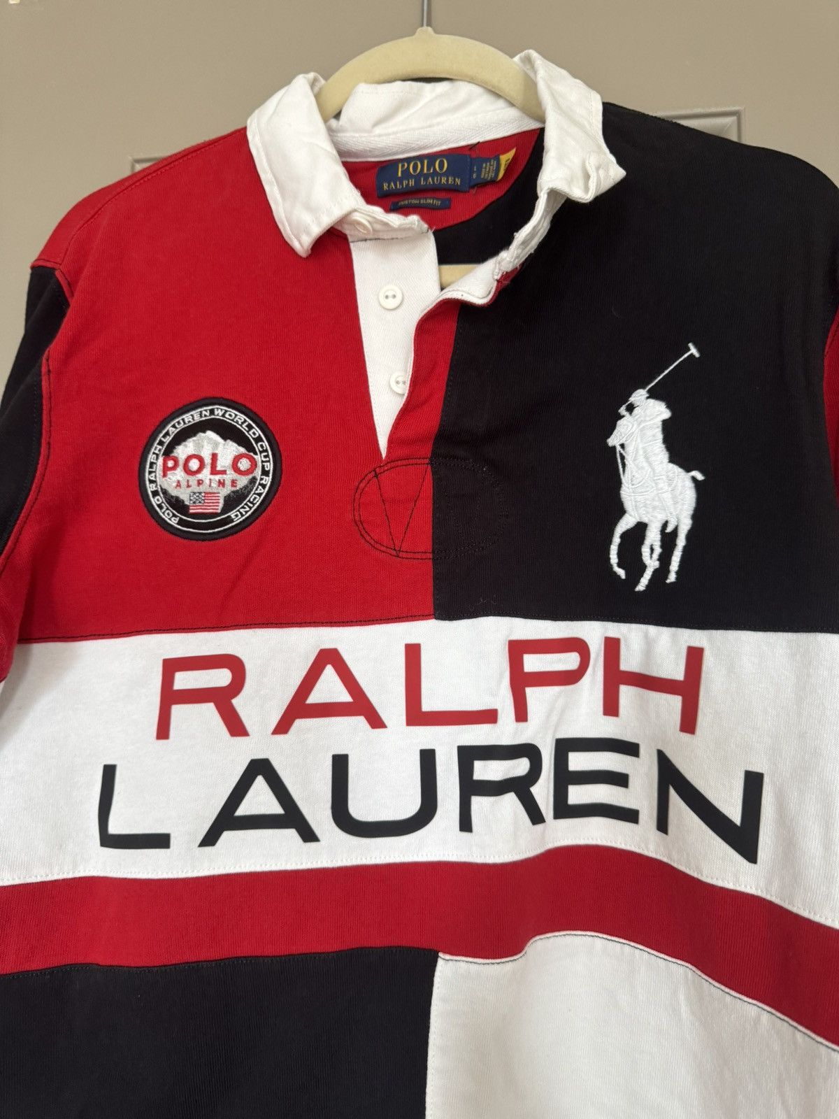 Polo Ralph Lauren Polo Ralph Lauren Retro Alpine red and black long sleeve Size US L / EU 52-54 / 3 - 3 Thumbnail